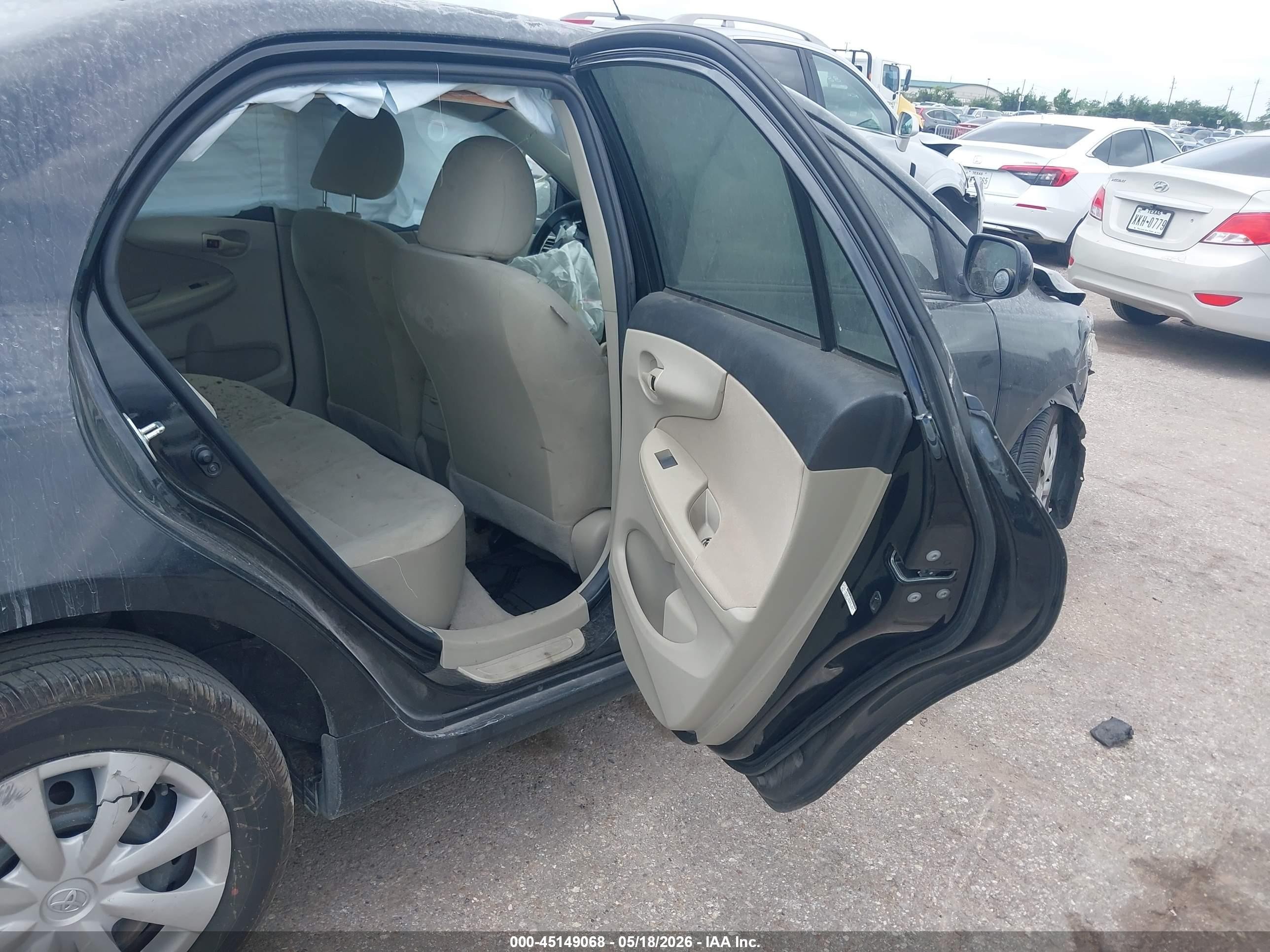 2013 Toyota Corolla L Black vin: 5YFBU4EE0DP114309