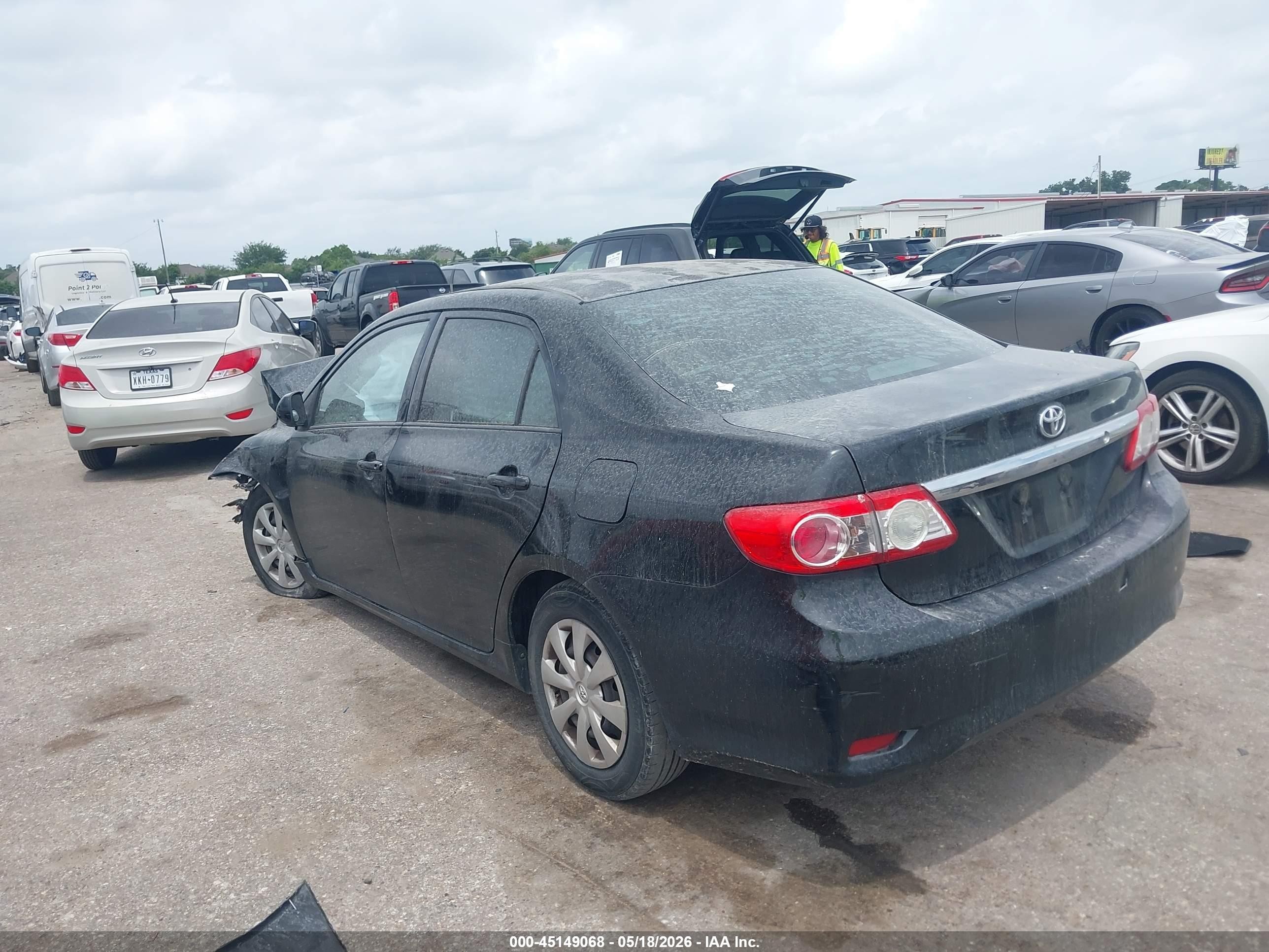 2013 Toyota Corolla L Black vin: 5YFBU4EE0DP114309
