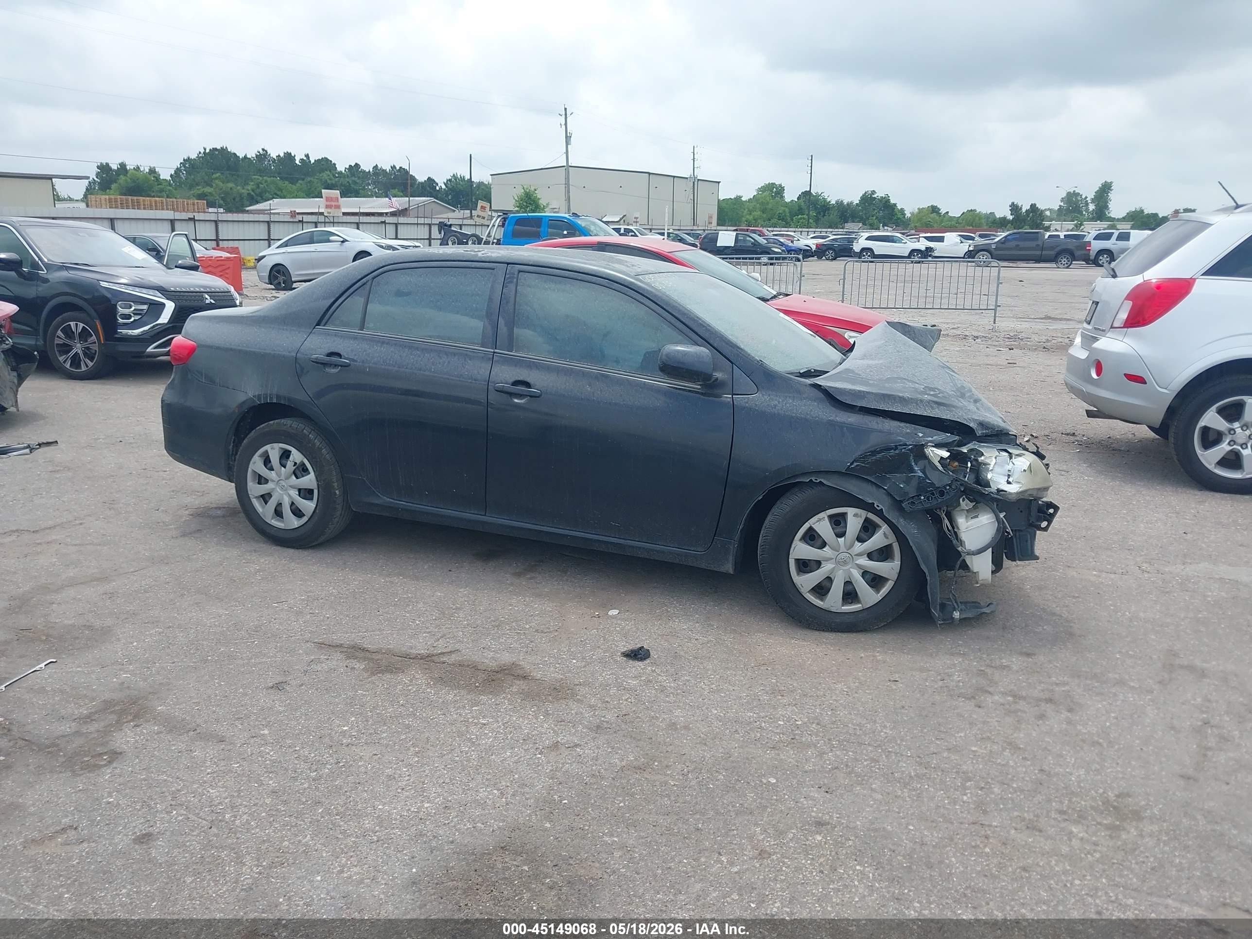 2013 Toyota Corolla L Black vin: 5YFBU4EE0DP114309