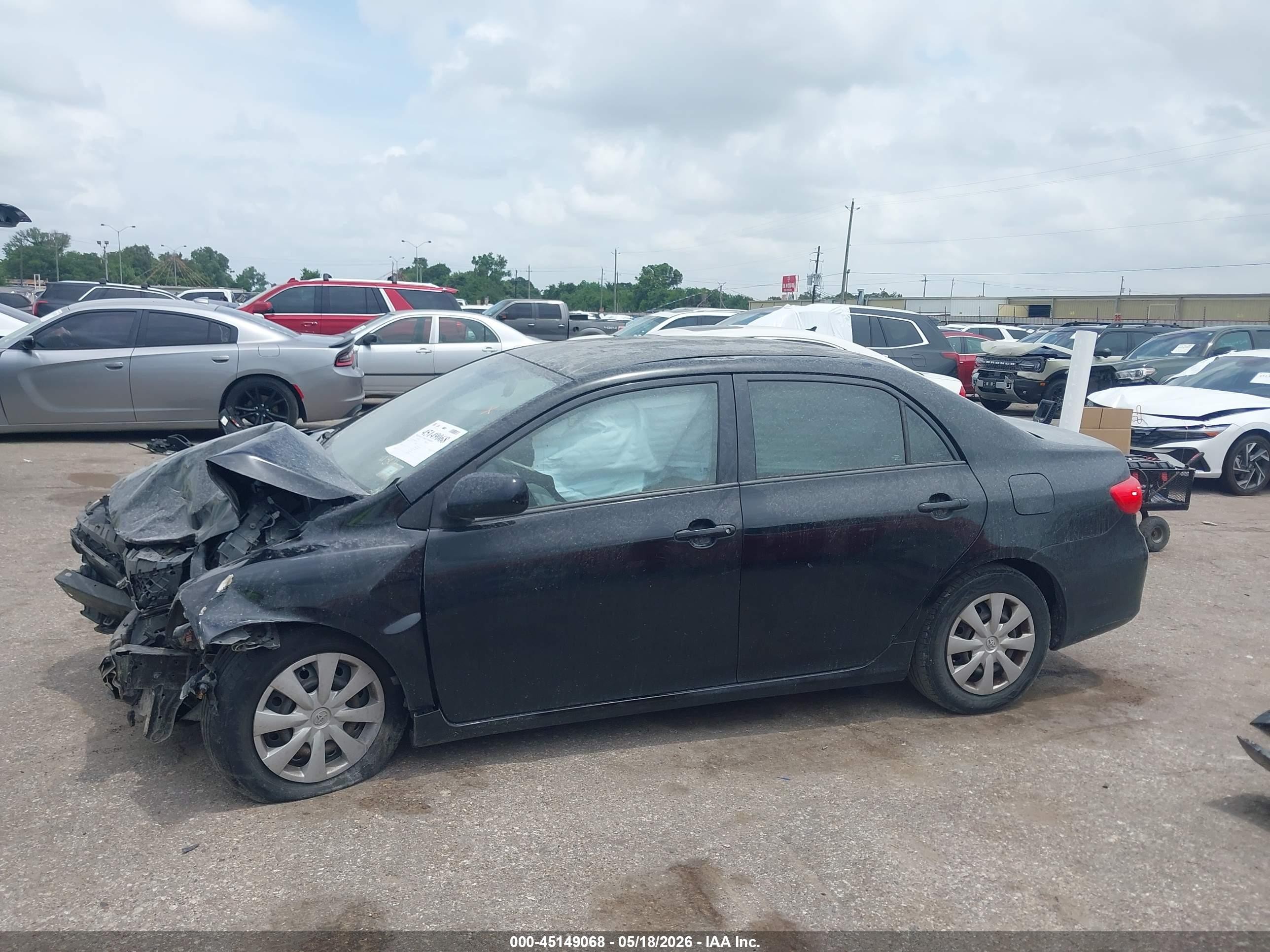 2013 Toyota Corolla L Black vin: 5YFBU4EE0DP114309