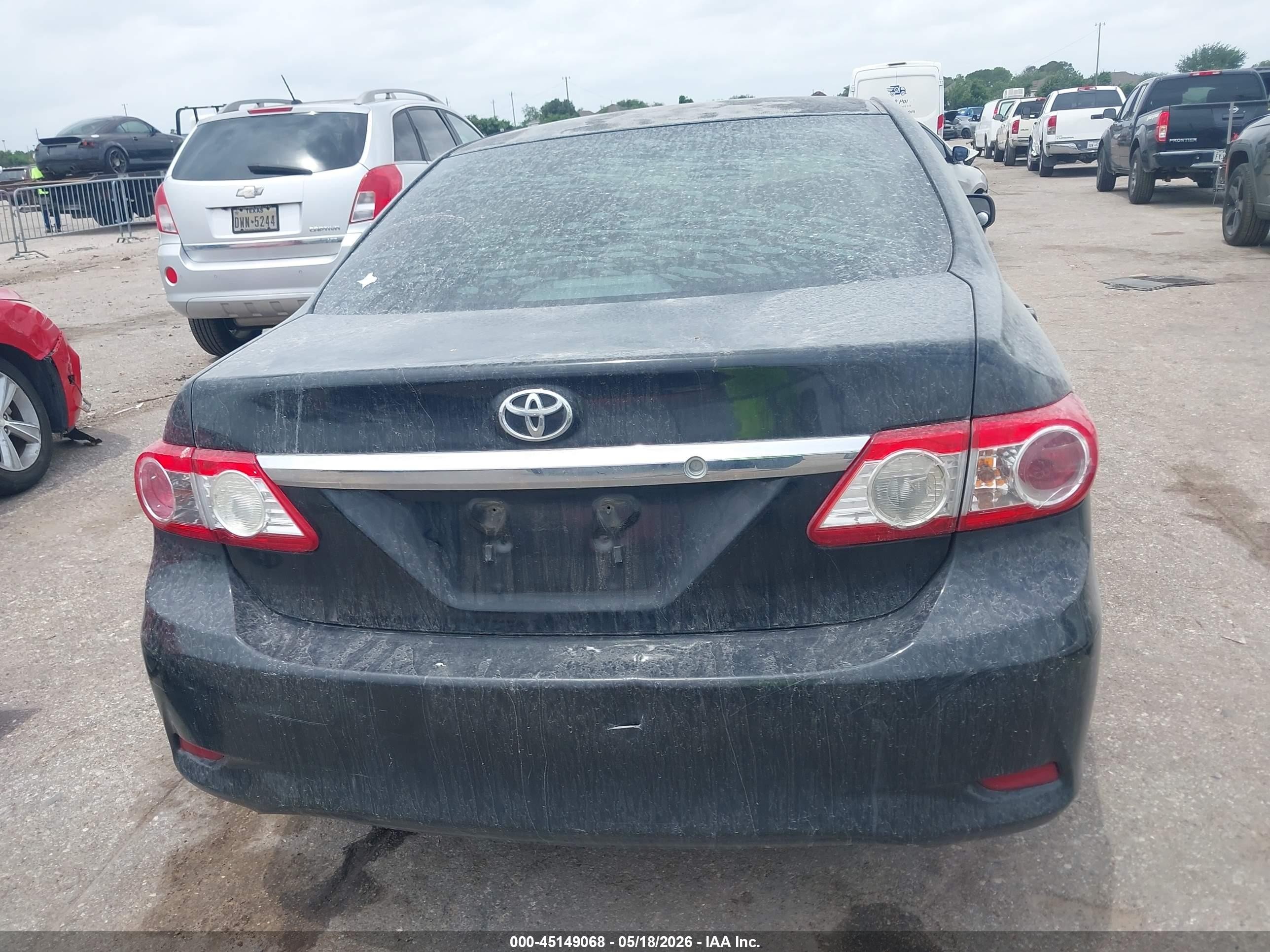 2013 Toyota Corolla L Black vin: 5YFBU4EE0DP114309