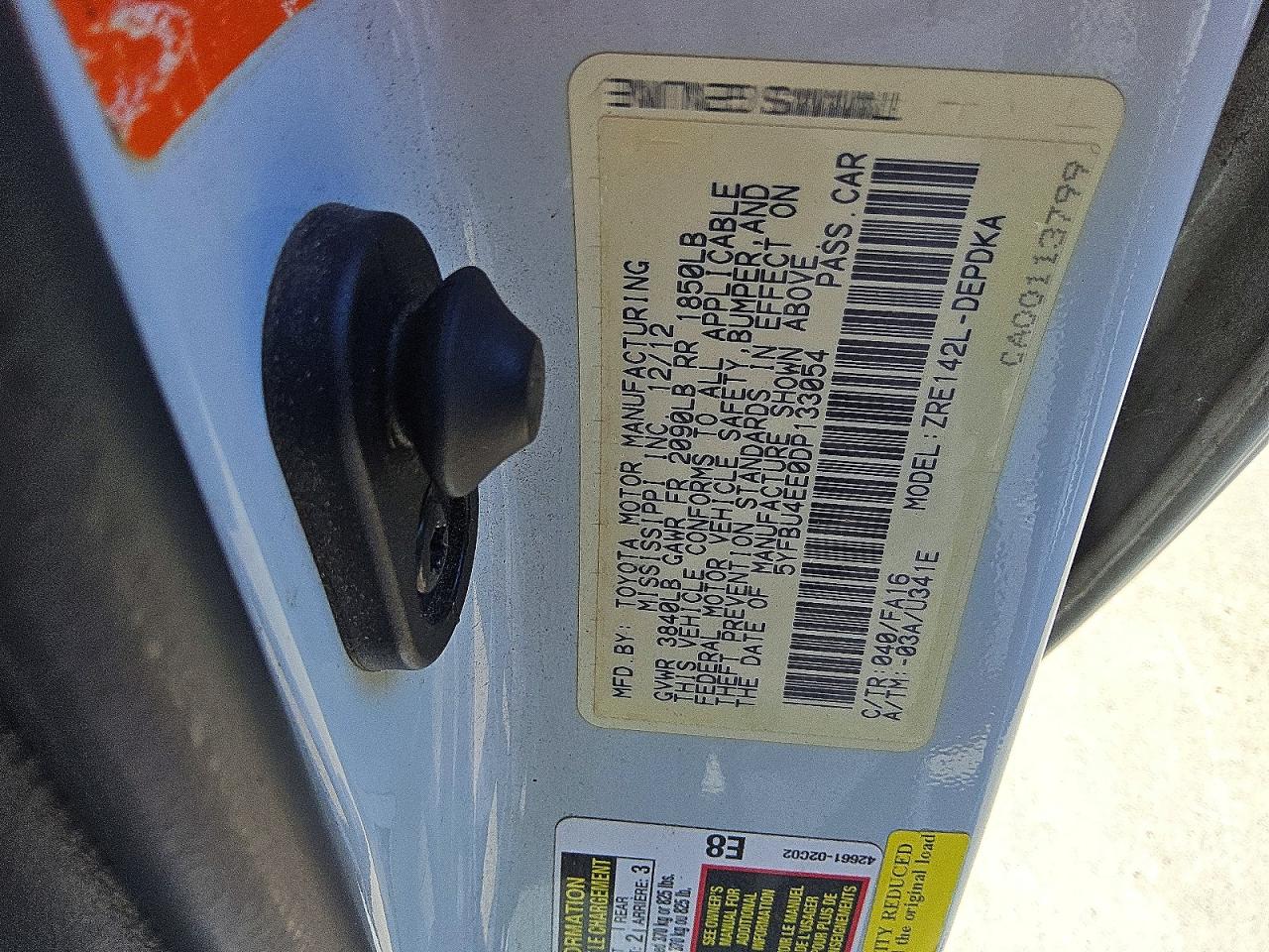 2013 Toyota Corolla L Gray vin: 5YFBU4EE0DP133054