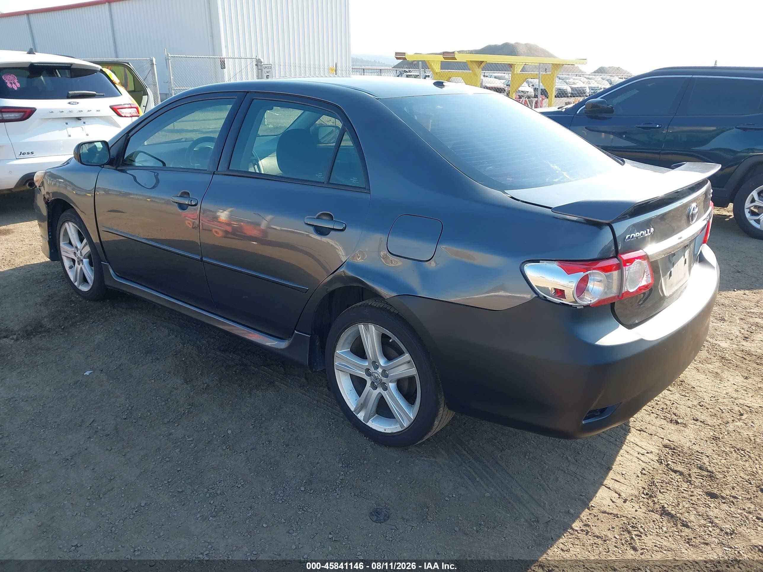 2013 Toyota Corolla S Серый vin: 5YFBU4EE0DP137959