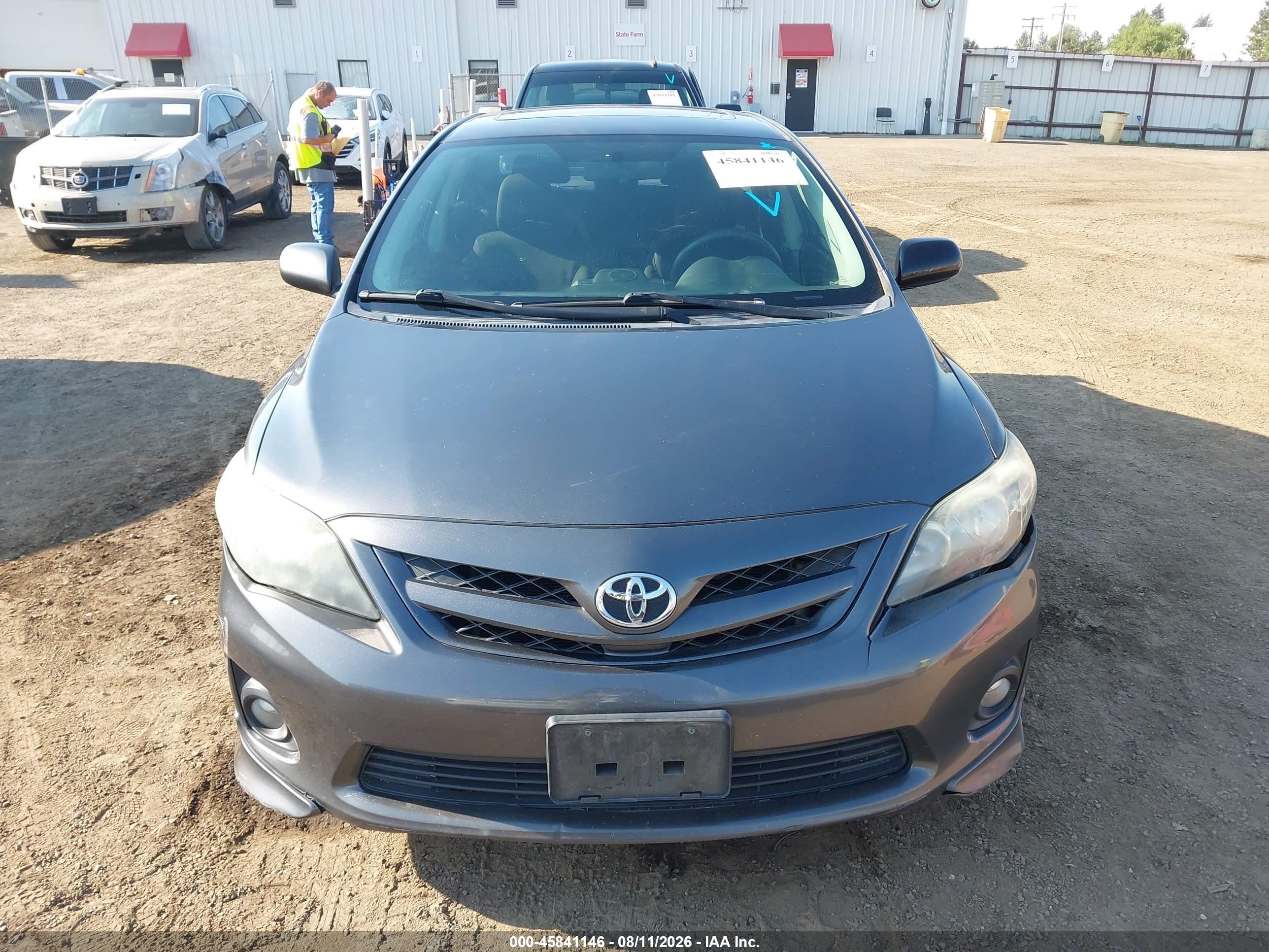 2013 Toyota Corolla S Серый vin: 5YFBU4EE0DP137959
