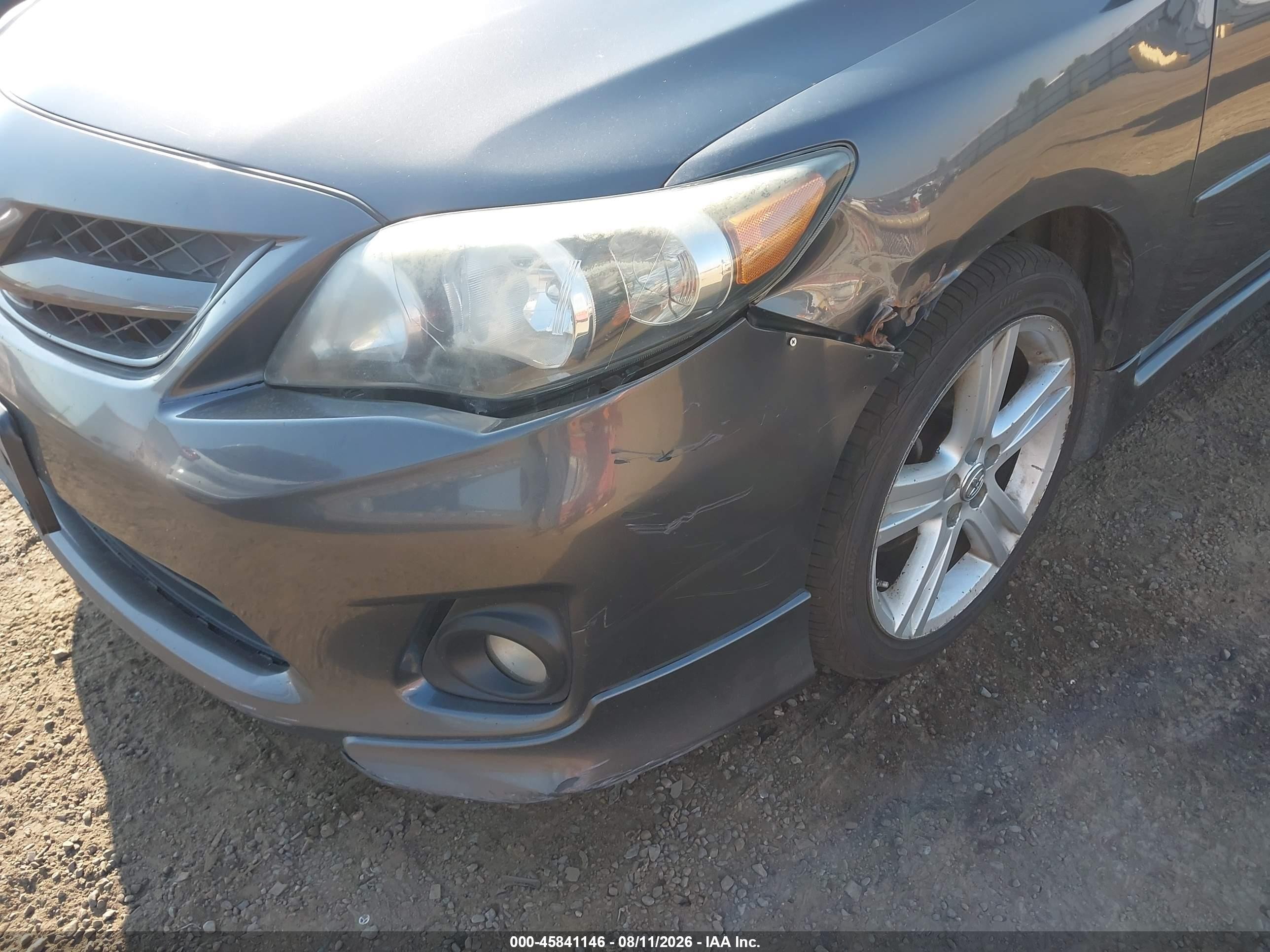 2013 Toyota Corolla S Серый vin: 5YFBU4EE0DP137959