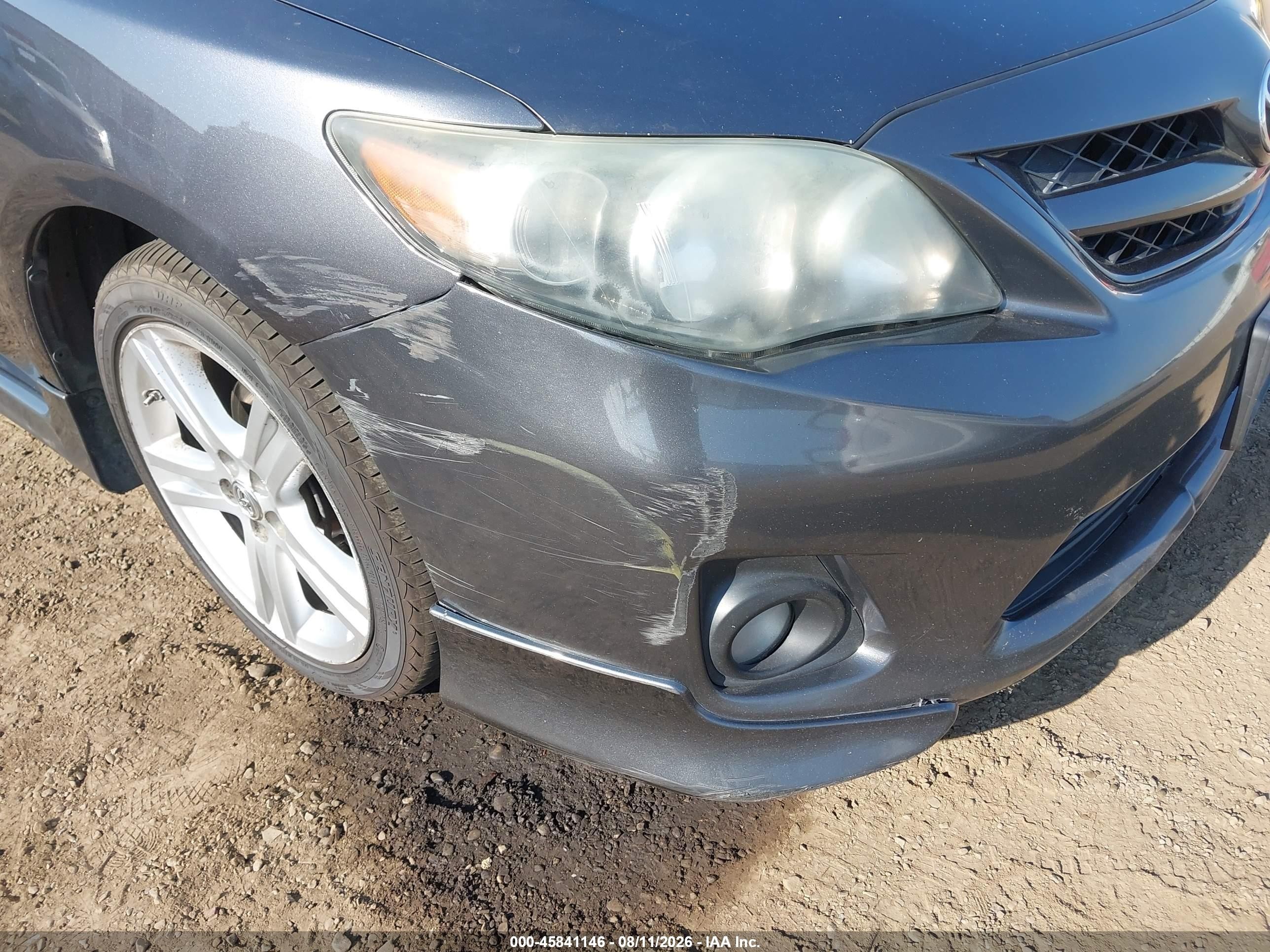 2013 Toyota Corolla S Серый vin: 5YFBU4EE0DP137959