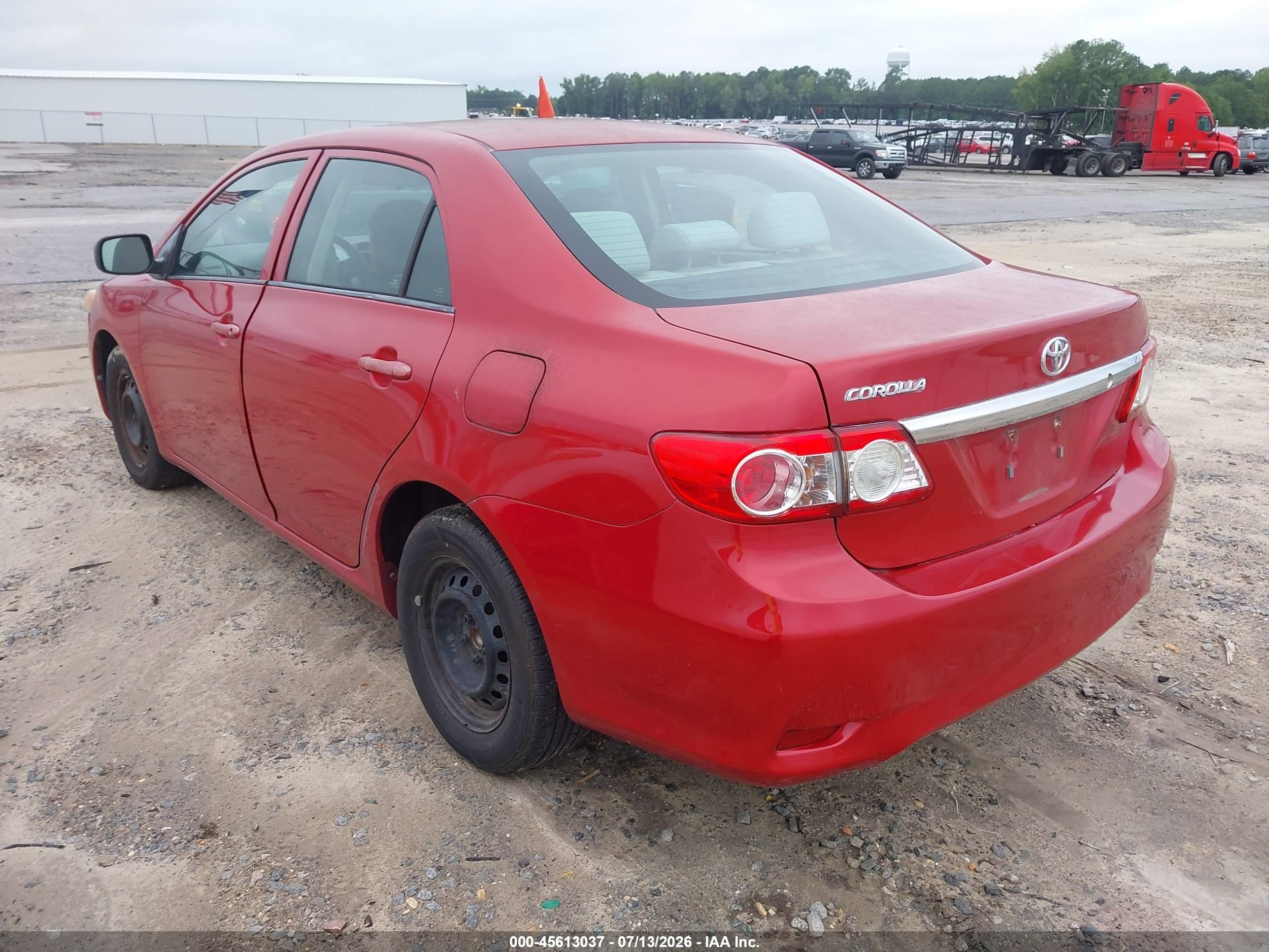 2013 Toyota Corolla L Red vin: 5YFBU4EE0DP179161