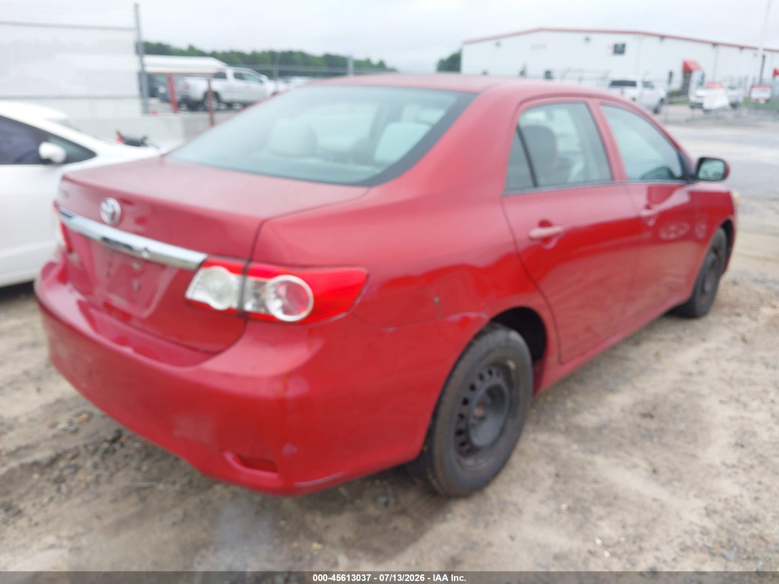 2013 Toyota Corolla L Red vin: 5YFBU4EE0DP179161