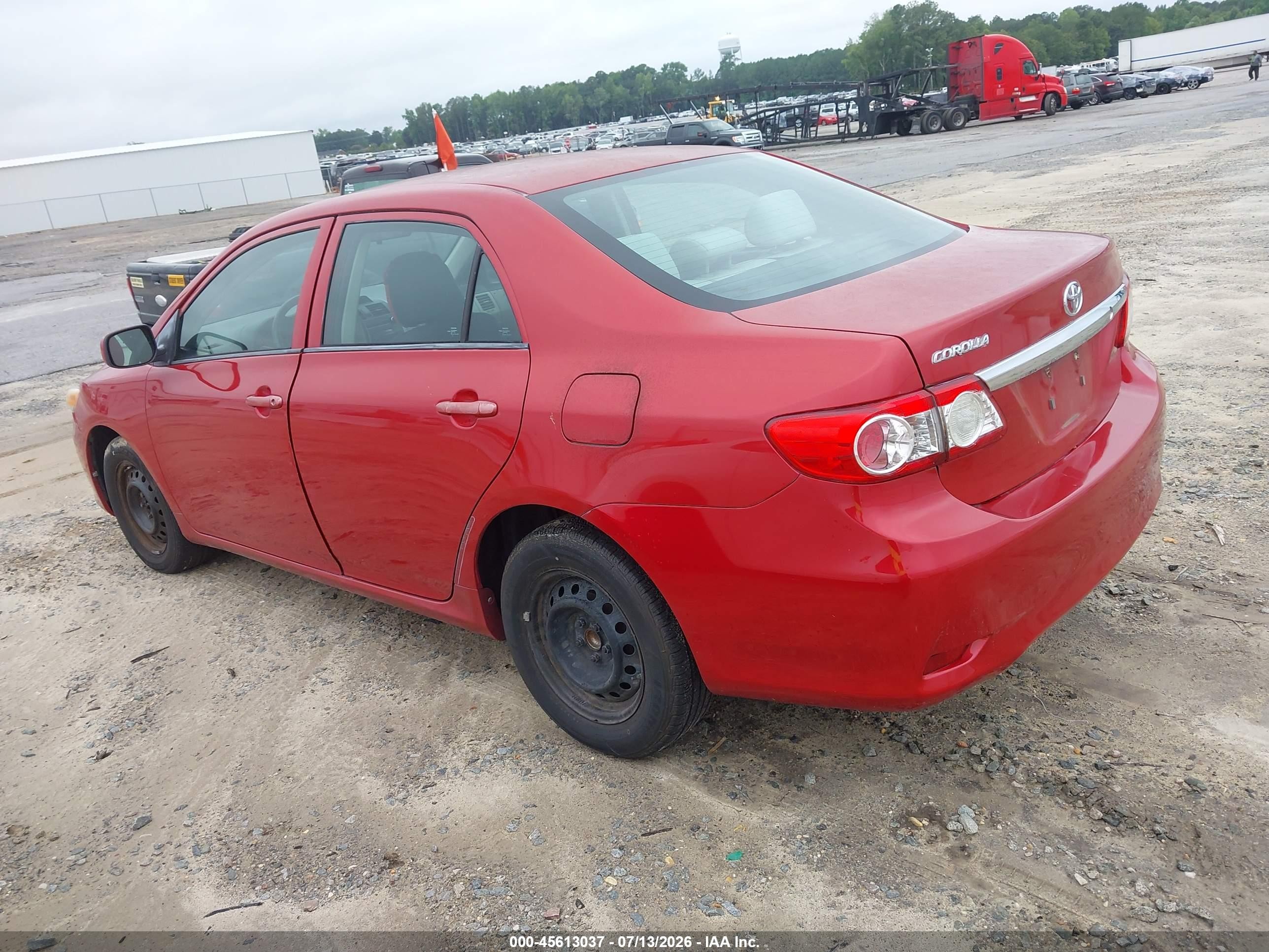2013 Toyota Corolla L Red vin: 5YFBU4EE0DP179161