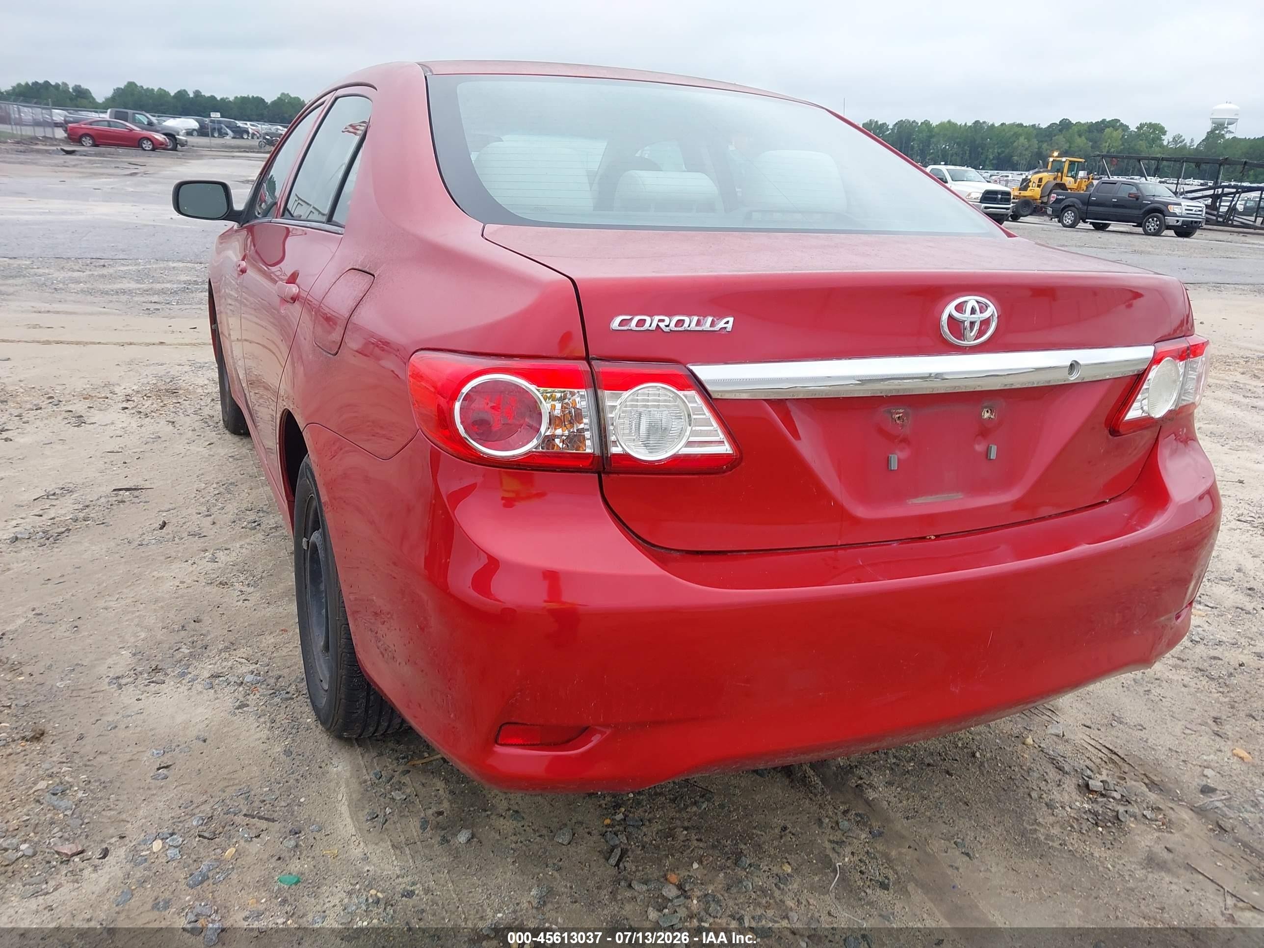 2013 Toyota Corolla L Red vin: 5YFBU4EE0DP179161