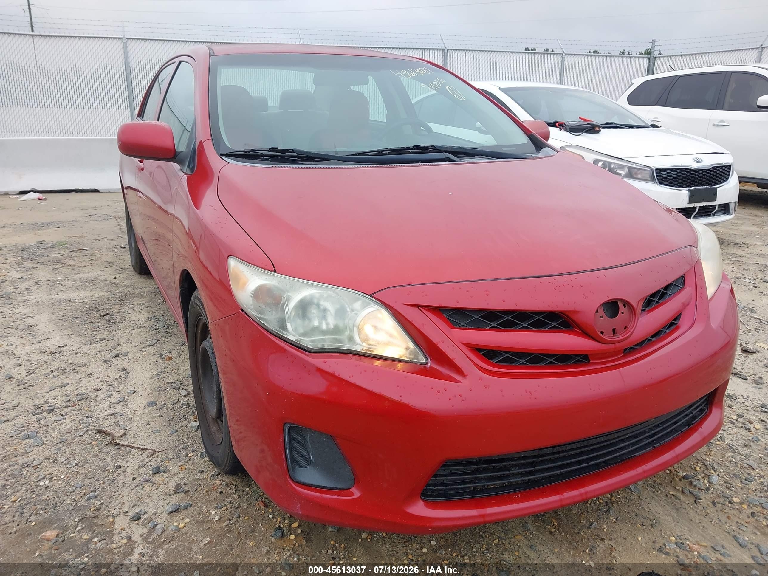 2013 Toyota Corolla L Red vin: 5YFBU4EE0DP179161