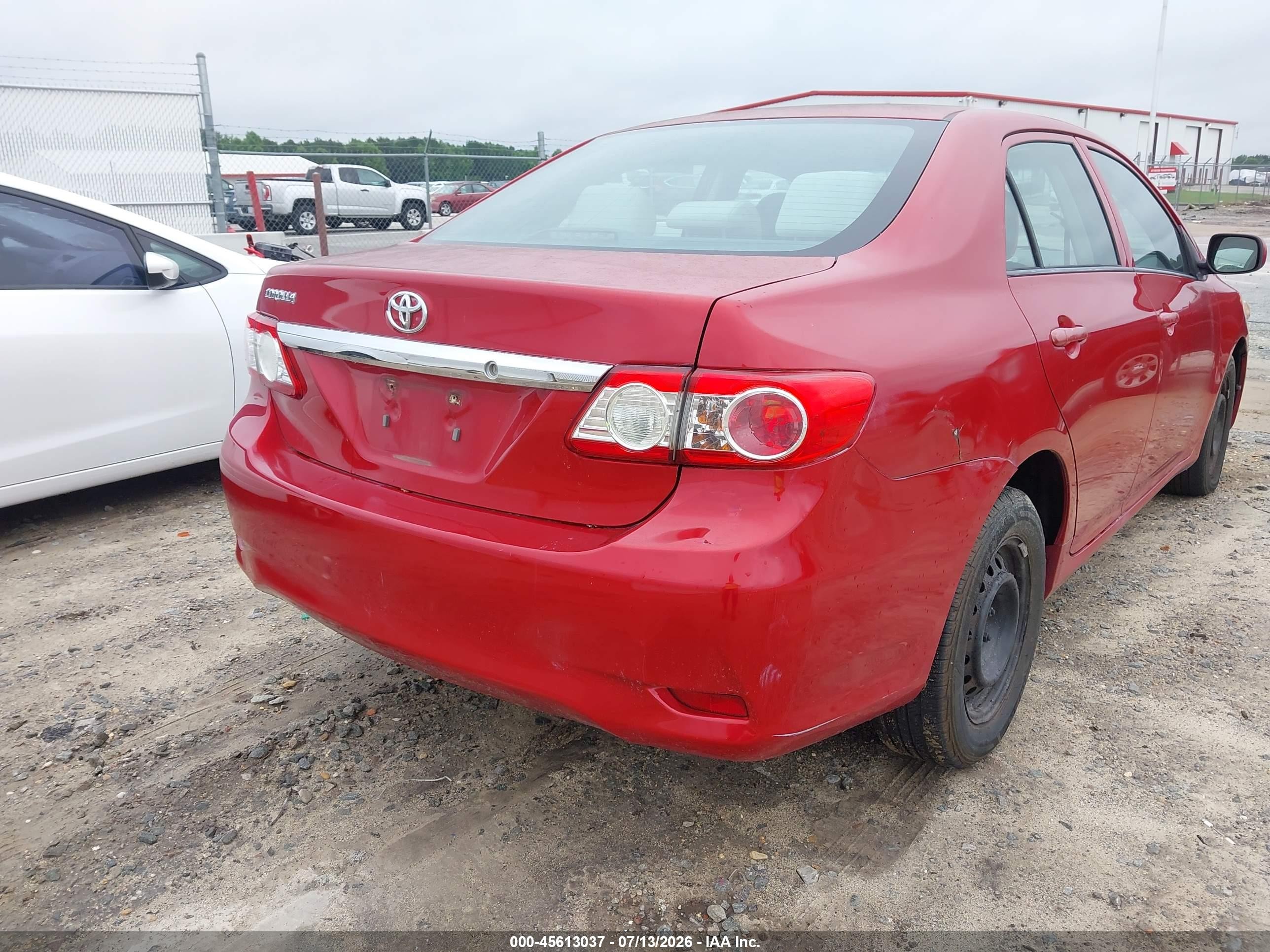 2013 Toyota Corolla L Red vin: 5YFBU4EE0DP179161