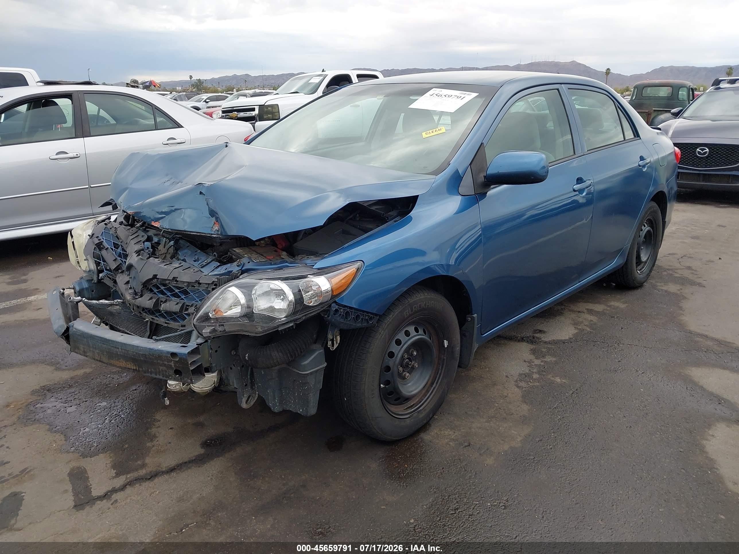 2013 Toyota Corolla L Blue vin: 5YFBU4EE0DP189771
