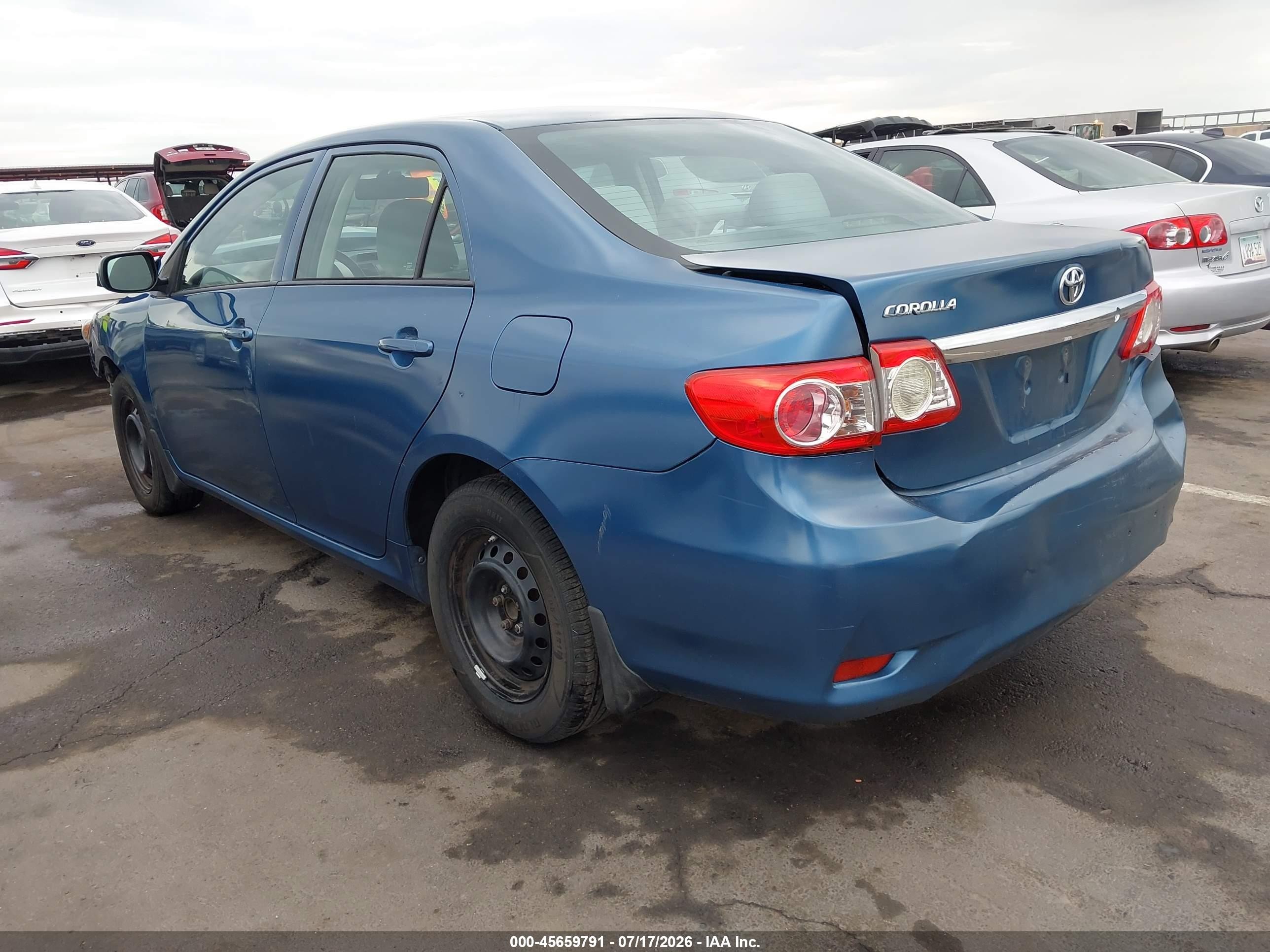 2013 Toyota Corolla L Blue vin: 5YFBU4EE0DP189771