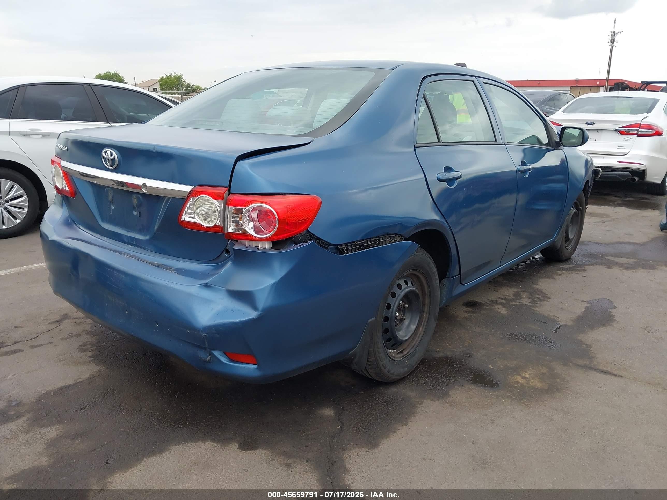 2013 Toyota Corolla L Blue vin: 5YFBU4EE0DP189771
