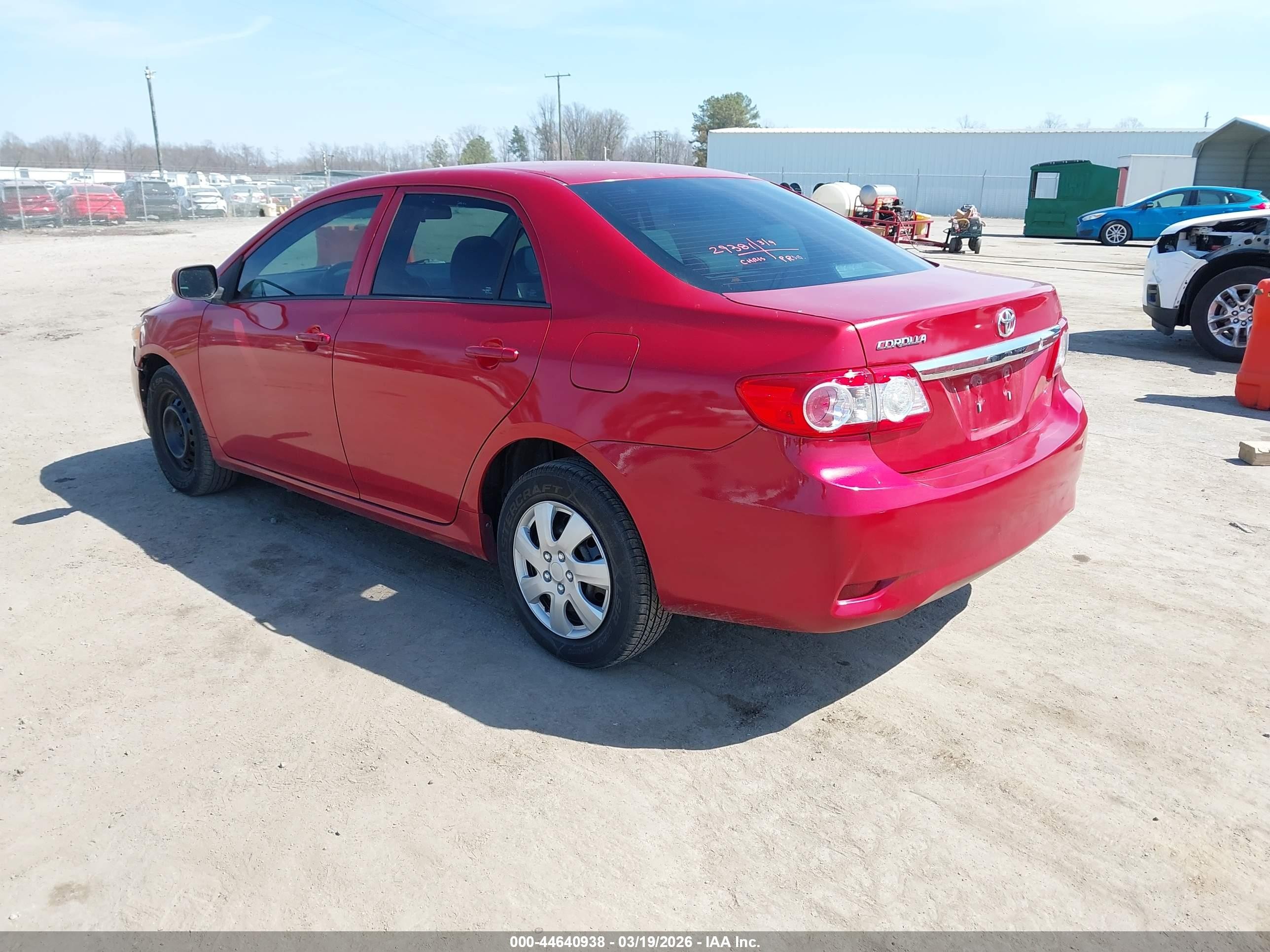 2013 Toyota Corolla L Red vin: 5YFBU4EE0DP198034