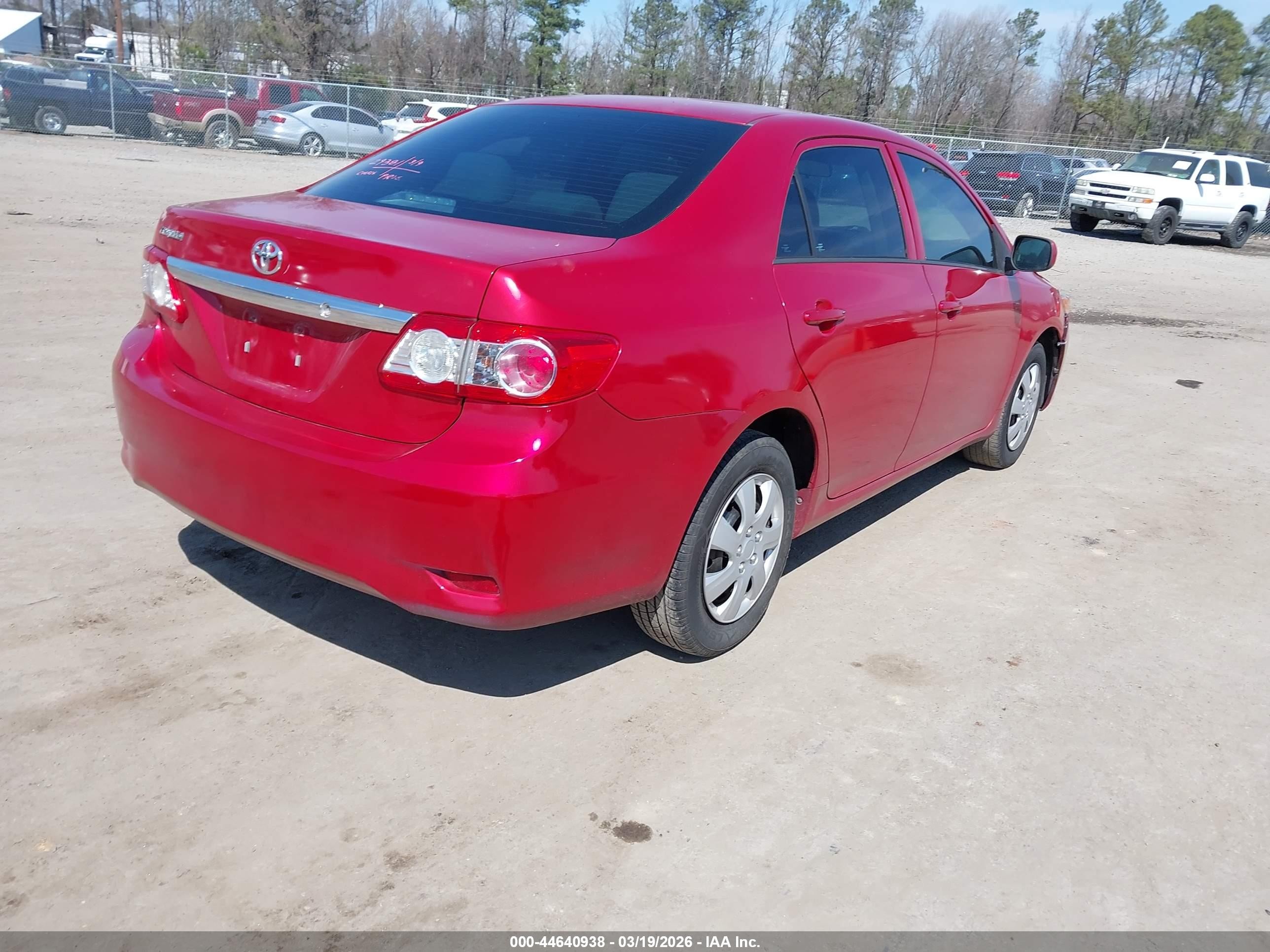 2013 Toyota Corolla L Red vin: 5YFBU4EE0DP198034