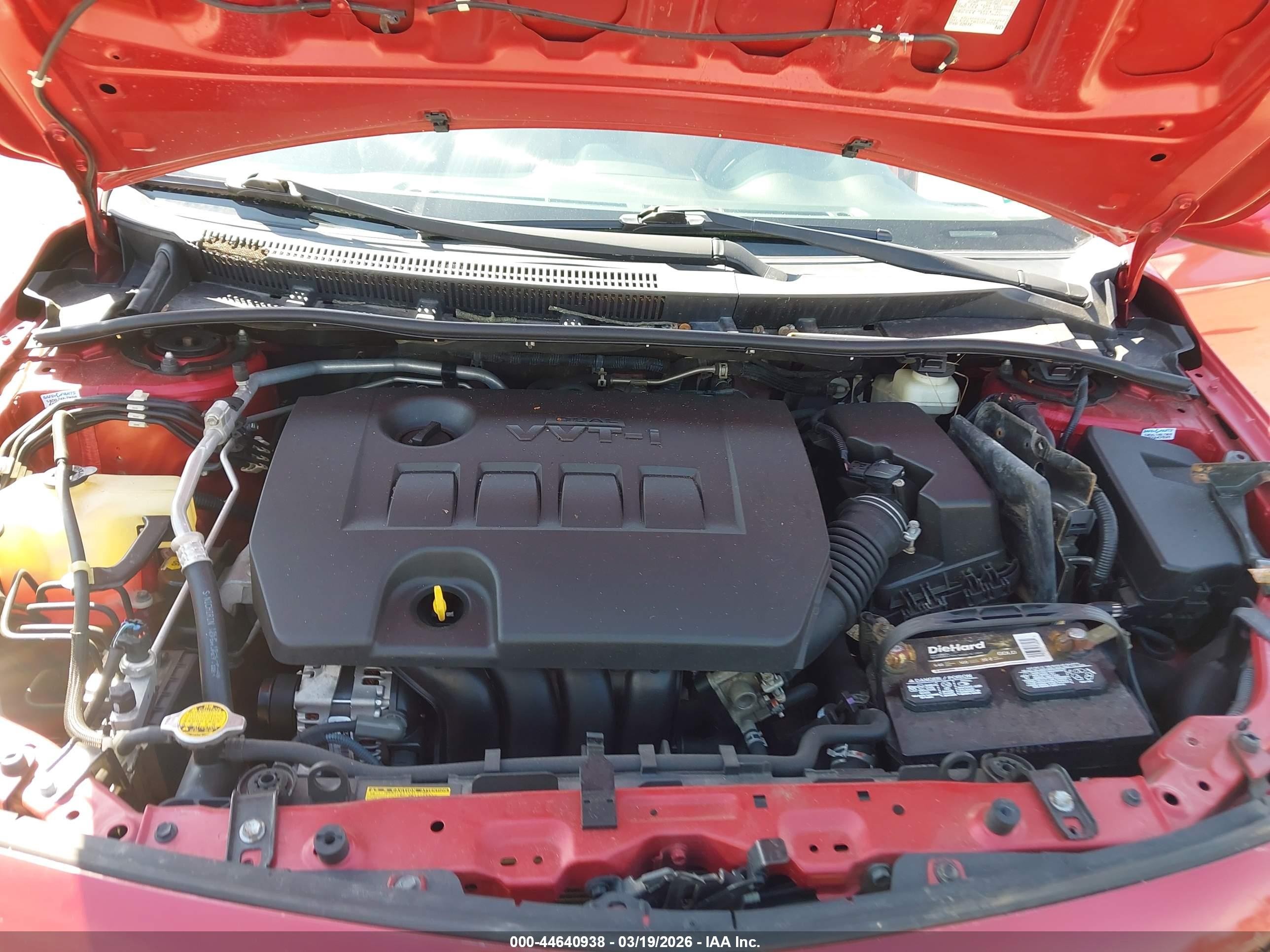 2013 Toyota Corolla L Red vin: 5YFBU4EE0DP198034
