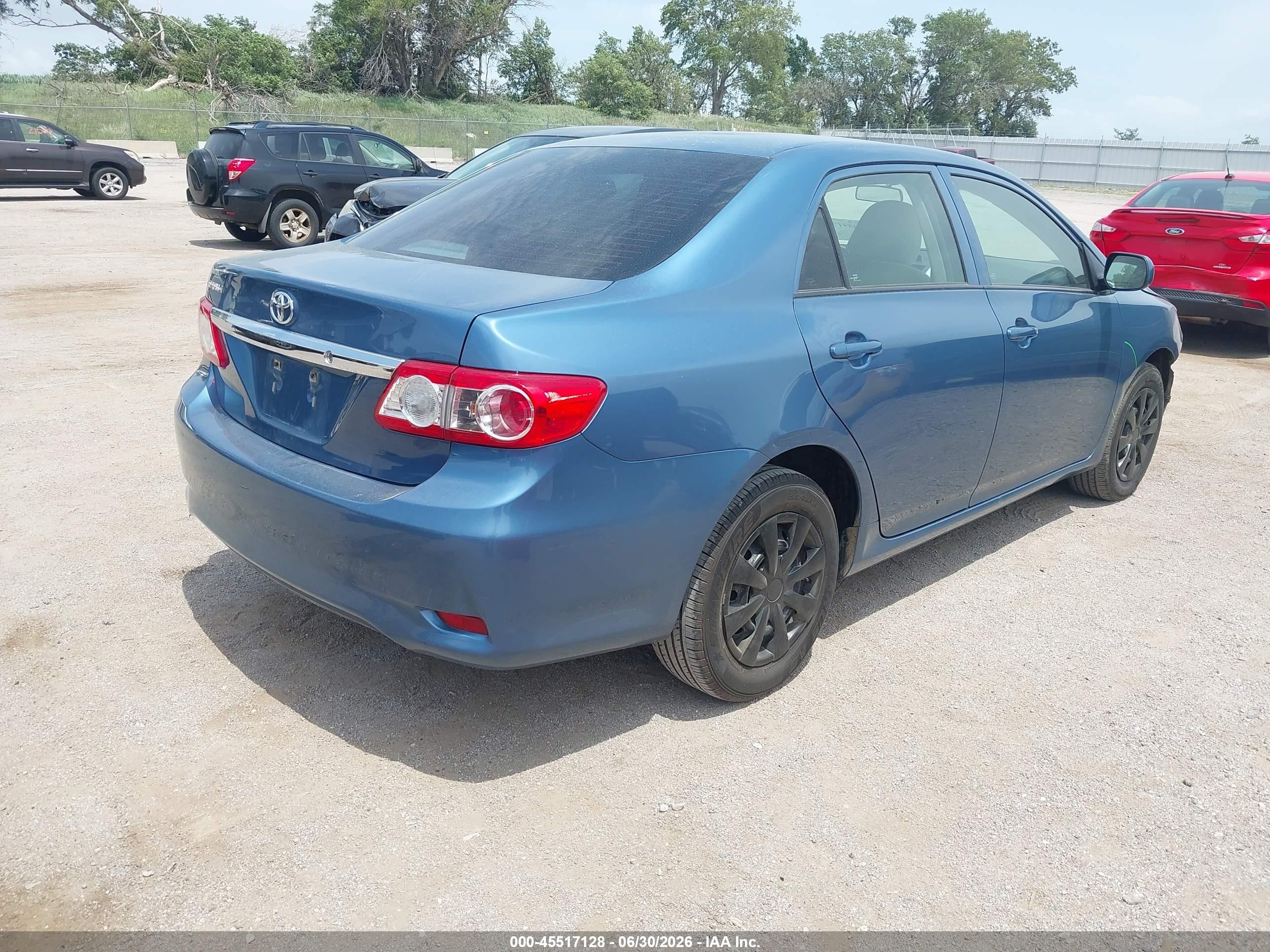 2013 Toyota Corolla L Blue vin: 5YFBU4EE0DP207833