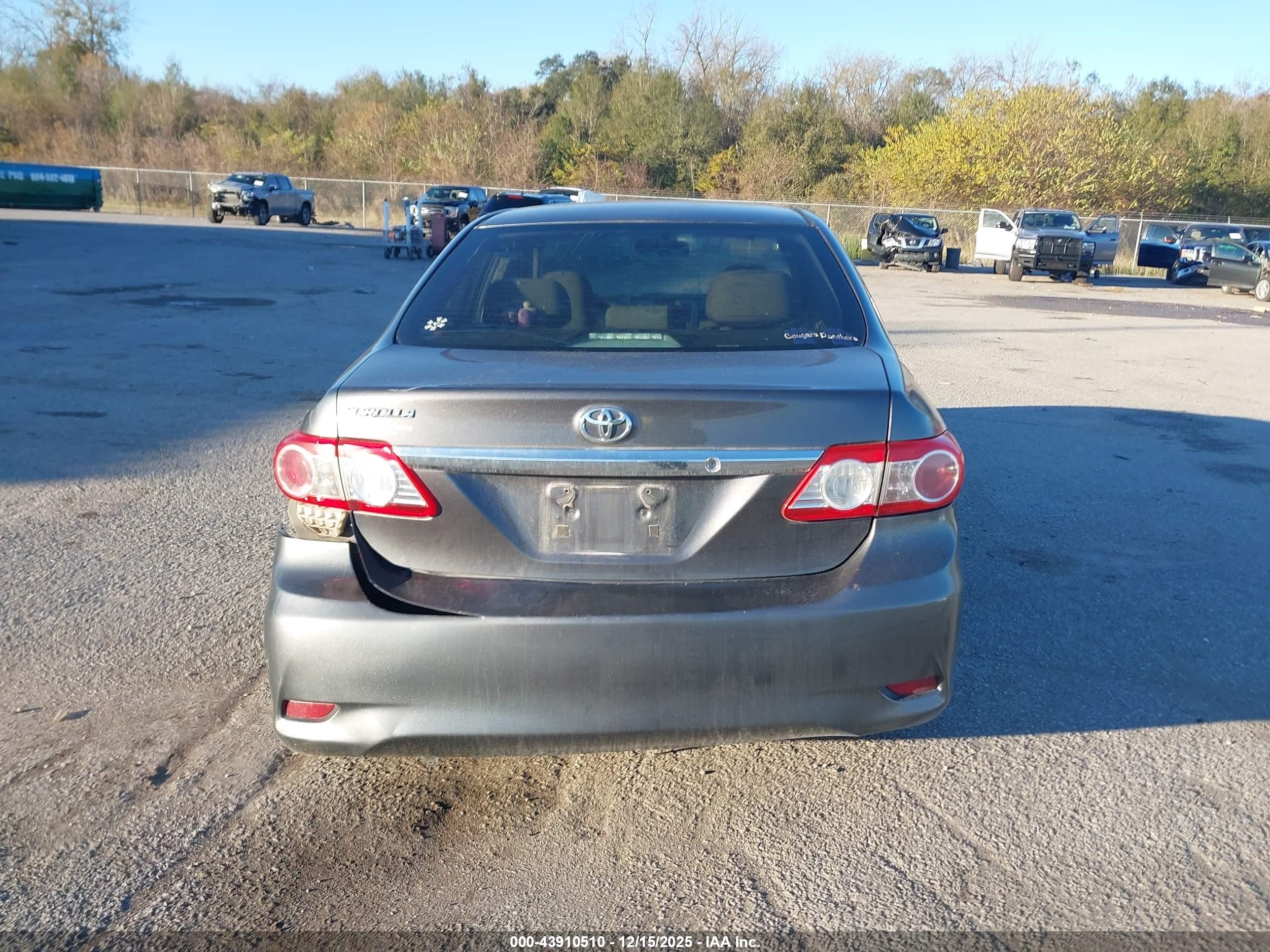 2013 Toyota Corolla L Gray vin: 5YFBU4EE0DP224860