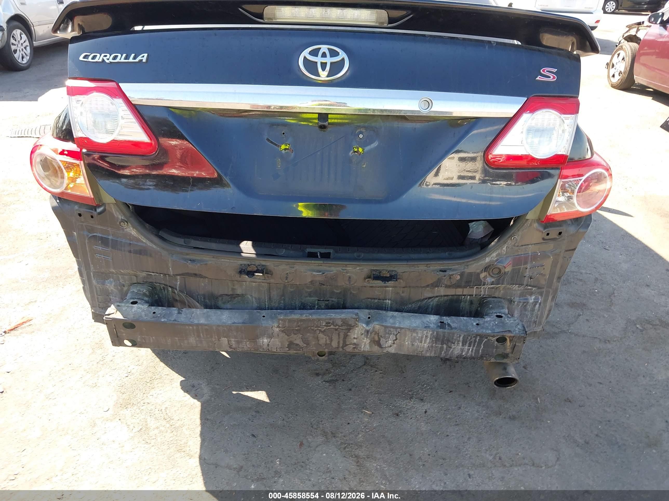 2011 Toyota Corolla S Black vin: 5YFBU4EE1BP002325