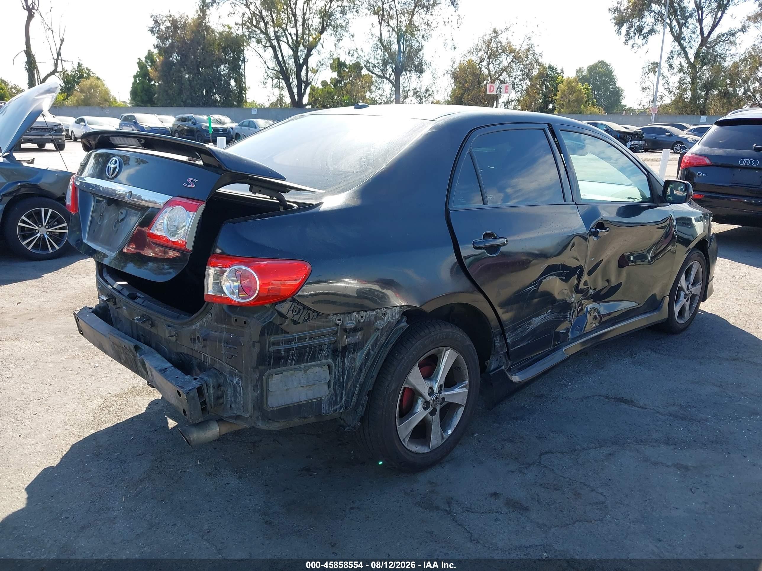 2011 Toyota Corolla S Black vin: 5YFBU4EE1BP002325