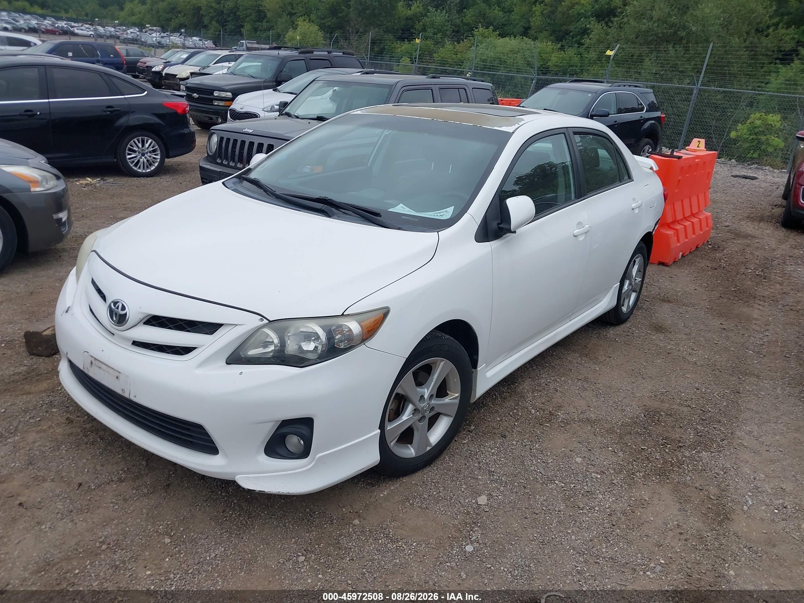 2012 Toyota Corolla S Белый vin: 5YFBU4EE1CP009034