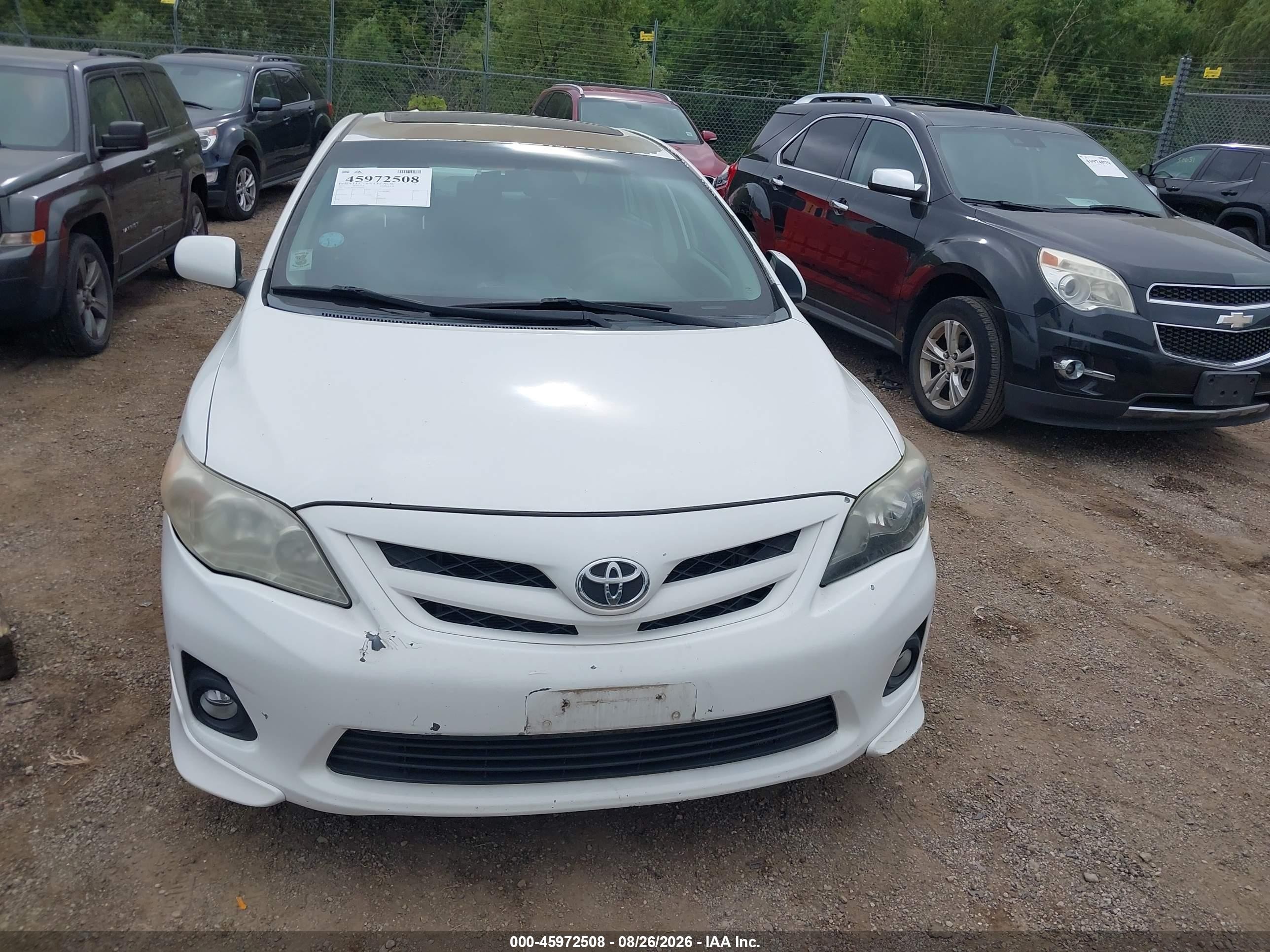 2012 Toyota Corolla S Белый vin: 5YFBU4EE1CP009034