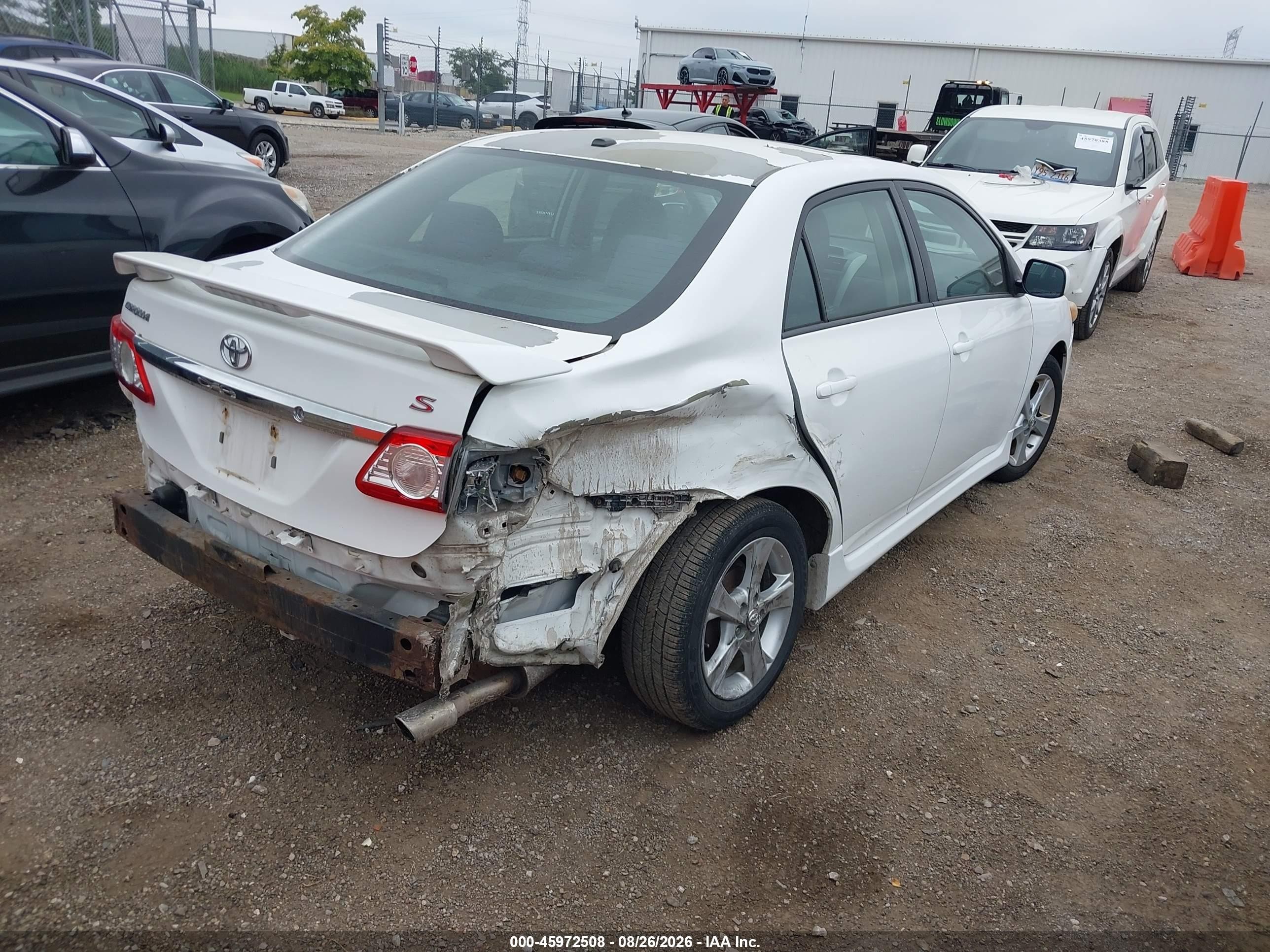 2012 Toyota Corolla S Белый vin: 5YFBU4EE1CP009034