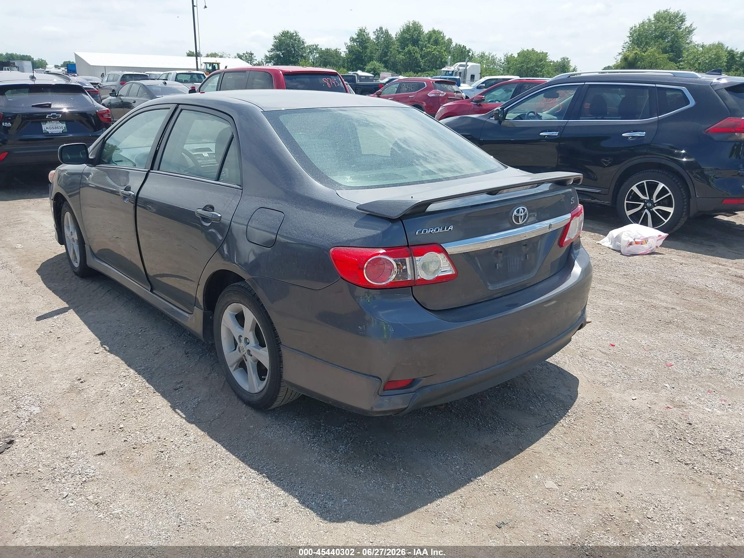 2012 Toyota Corolla S Gray vin: 5YFBU4EE1CP027579