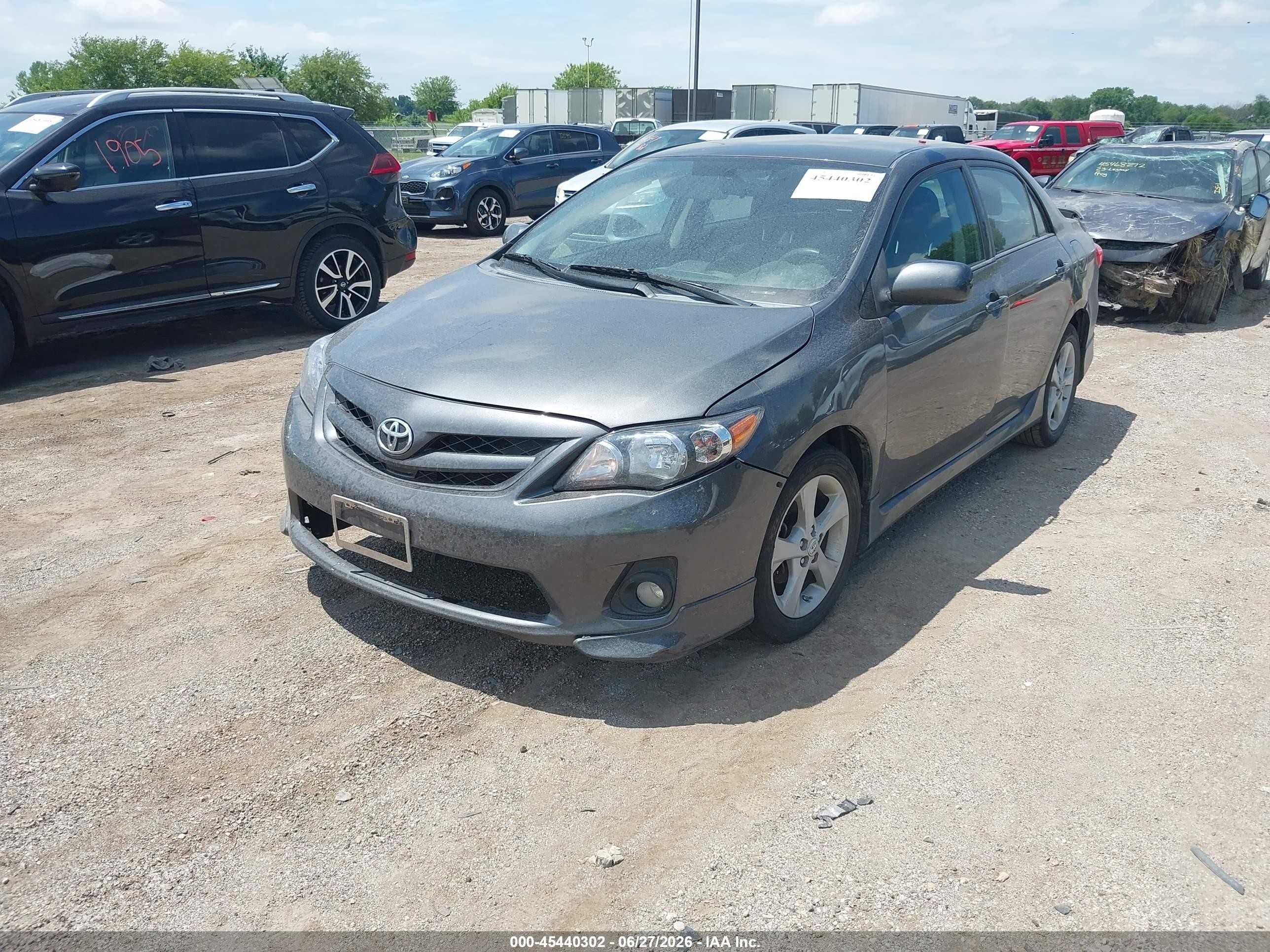 2012 Toyota Corolla S Gray vin: 5YFBU4EE1CP027579