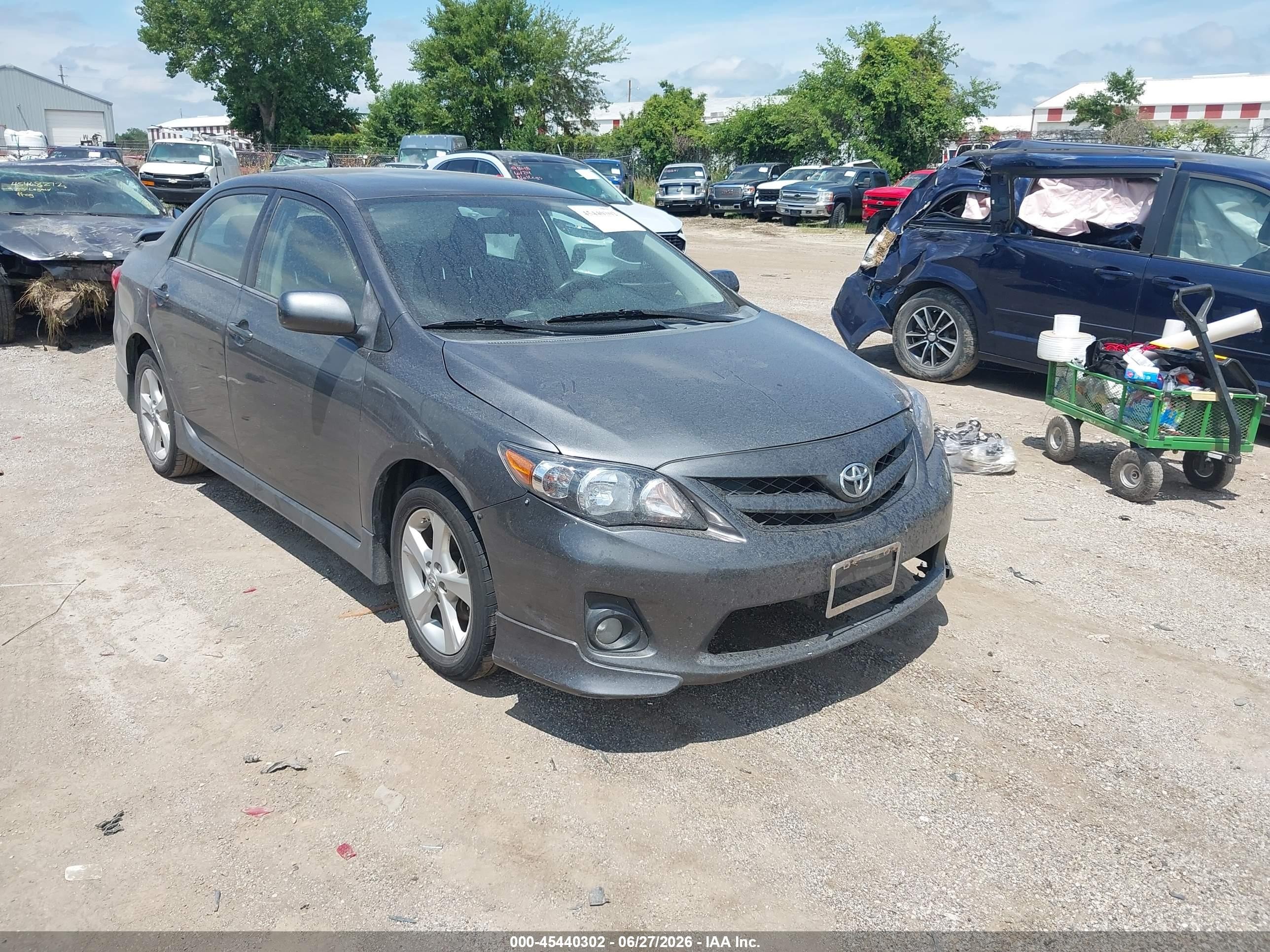 2012 Toyota Corolla S Gray vin: 5YFBU4EE1CP027579