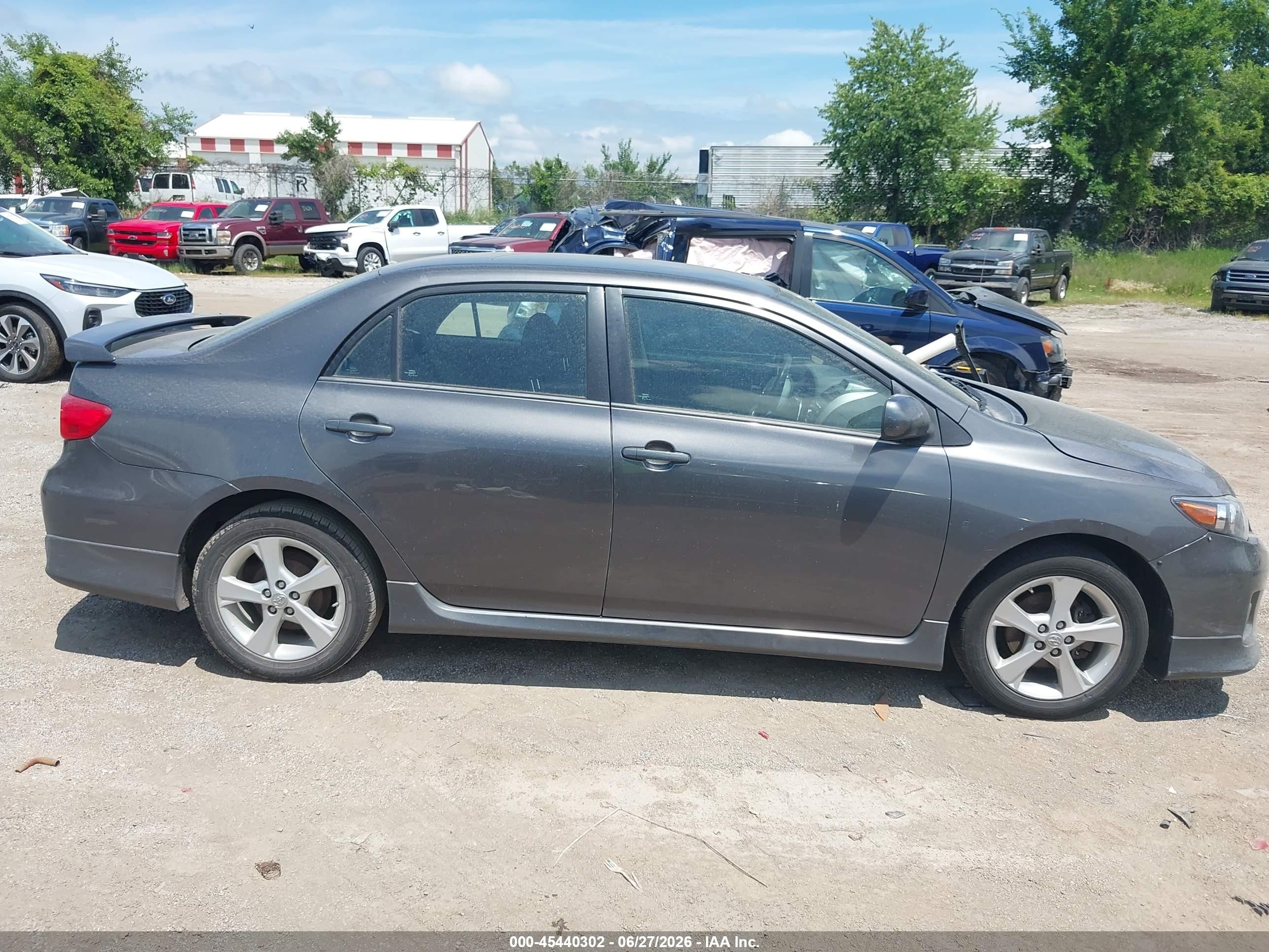 2012 Toyota Corolla S Gray vin: 5YFBU4EE1CP027579