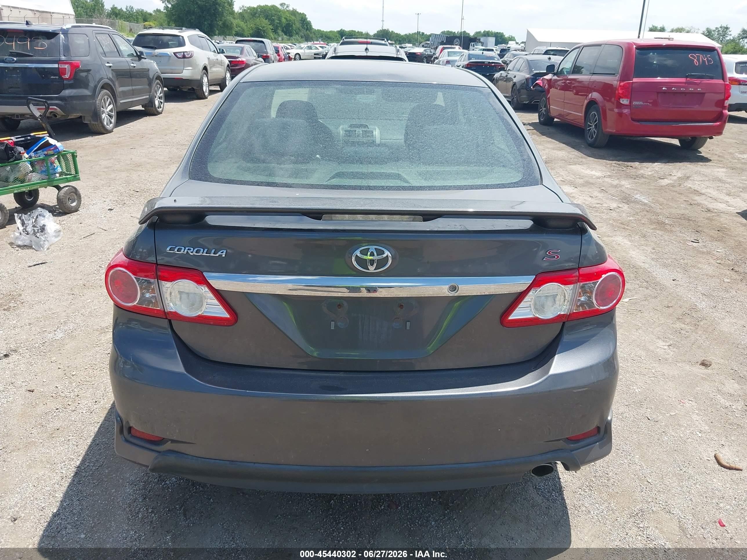 2012 Toyota Corolla S Gray vin: 5YFBU4EE1CP027579