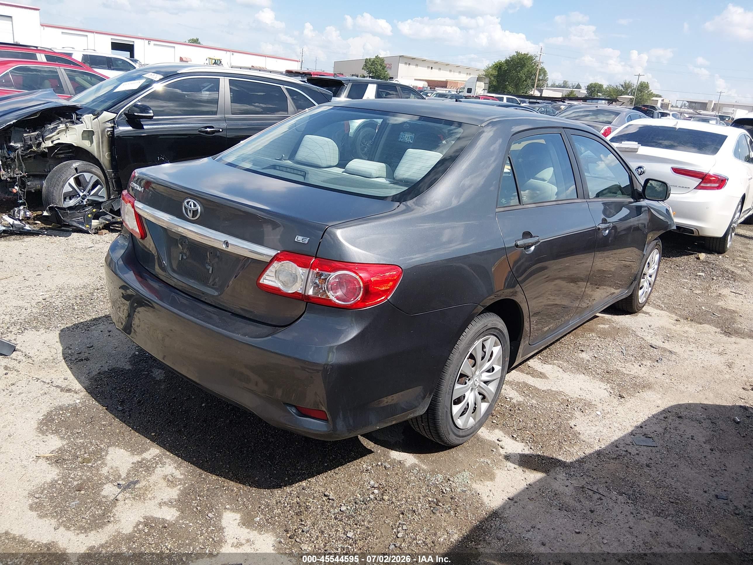 2012 Toyota Corolla Le Gray vin: 5YFBU4EE1CP044222