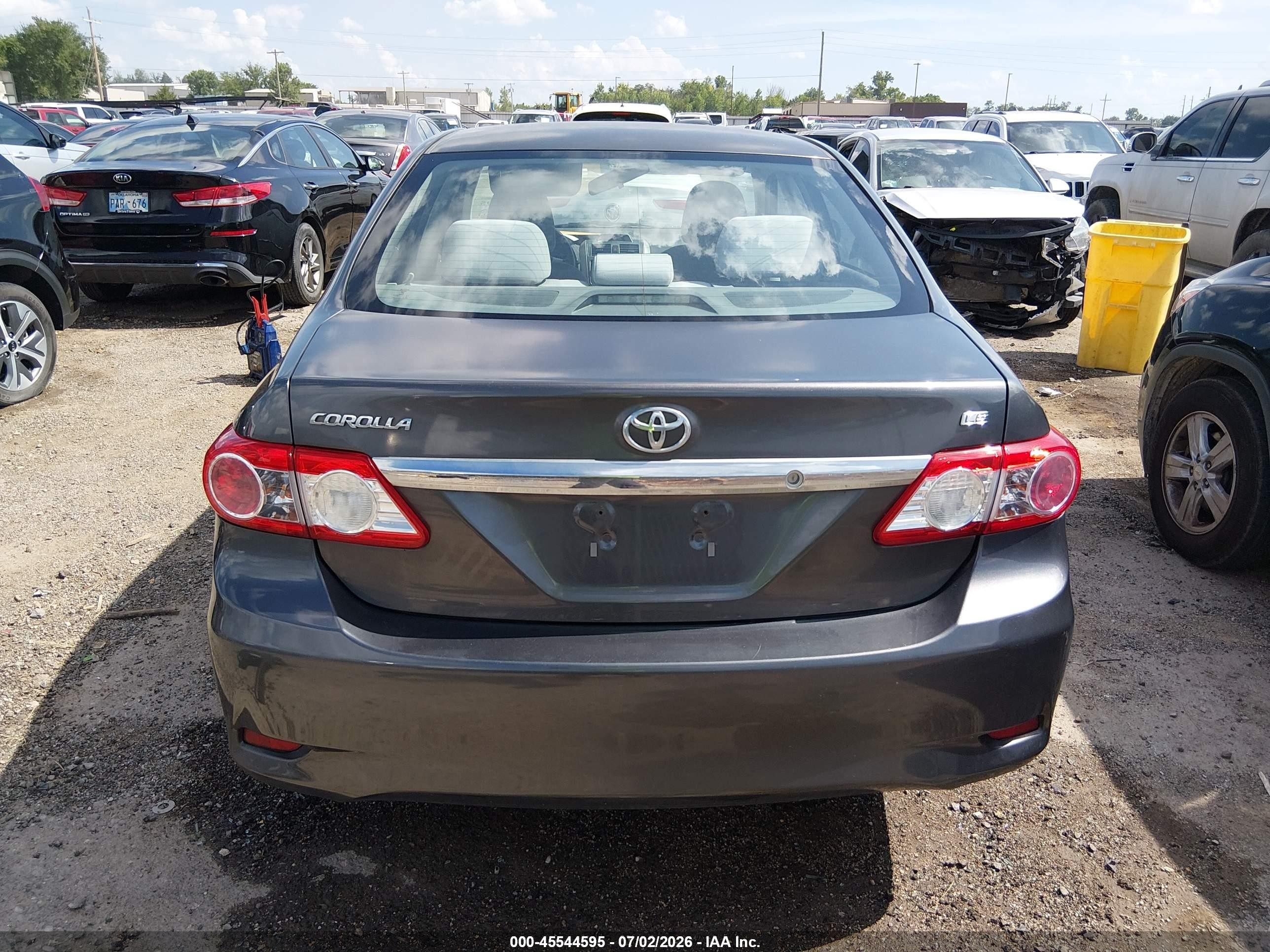 2012 Toyota Corolla Le Gray vin: 5YFBU4EE1CP044222