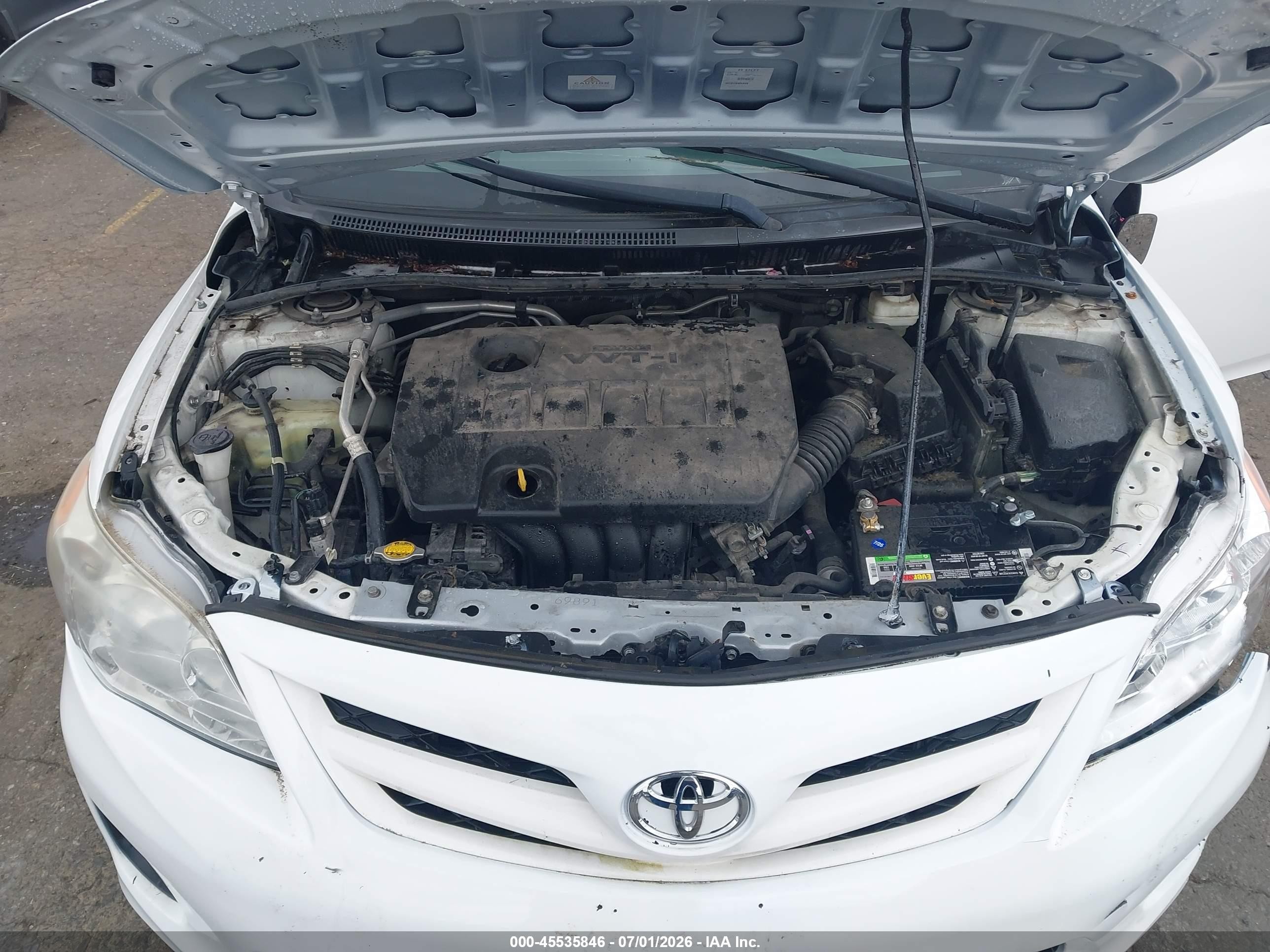 2012 Toyota Corolla Le White vin: 5YFBU4EE1CP050053