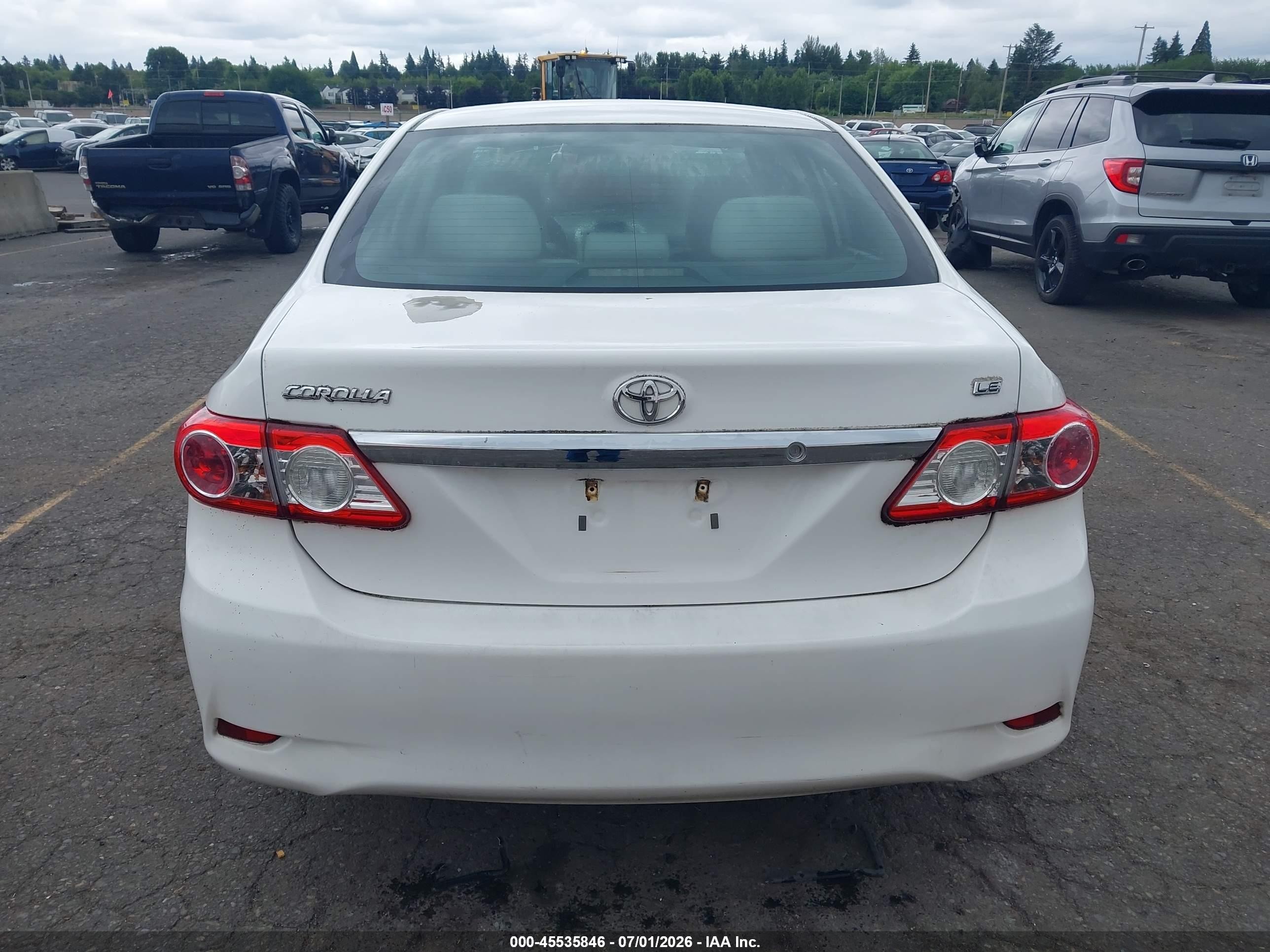 2012 Toyota Corolla Le White vin: 5YFBU4EE1CP050053