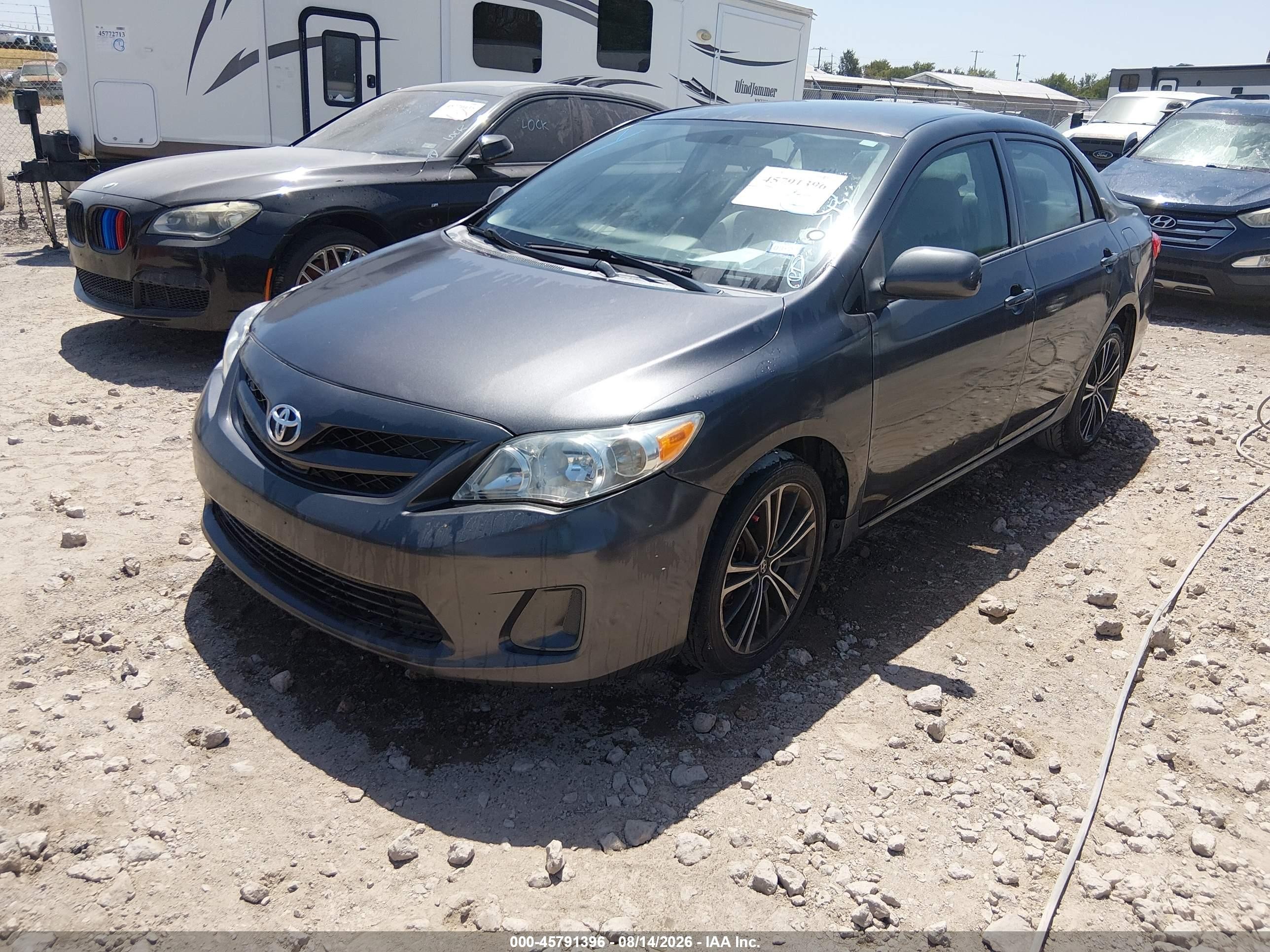 2013 Toyota Corolla L Gray vin: 5YFBU4EE1DP083068