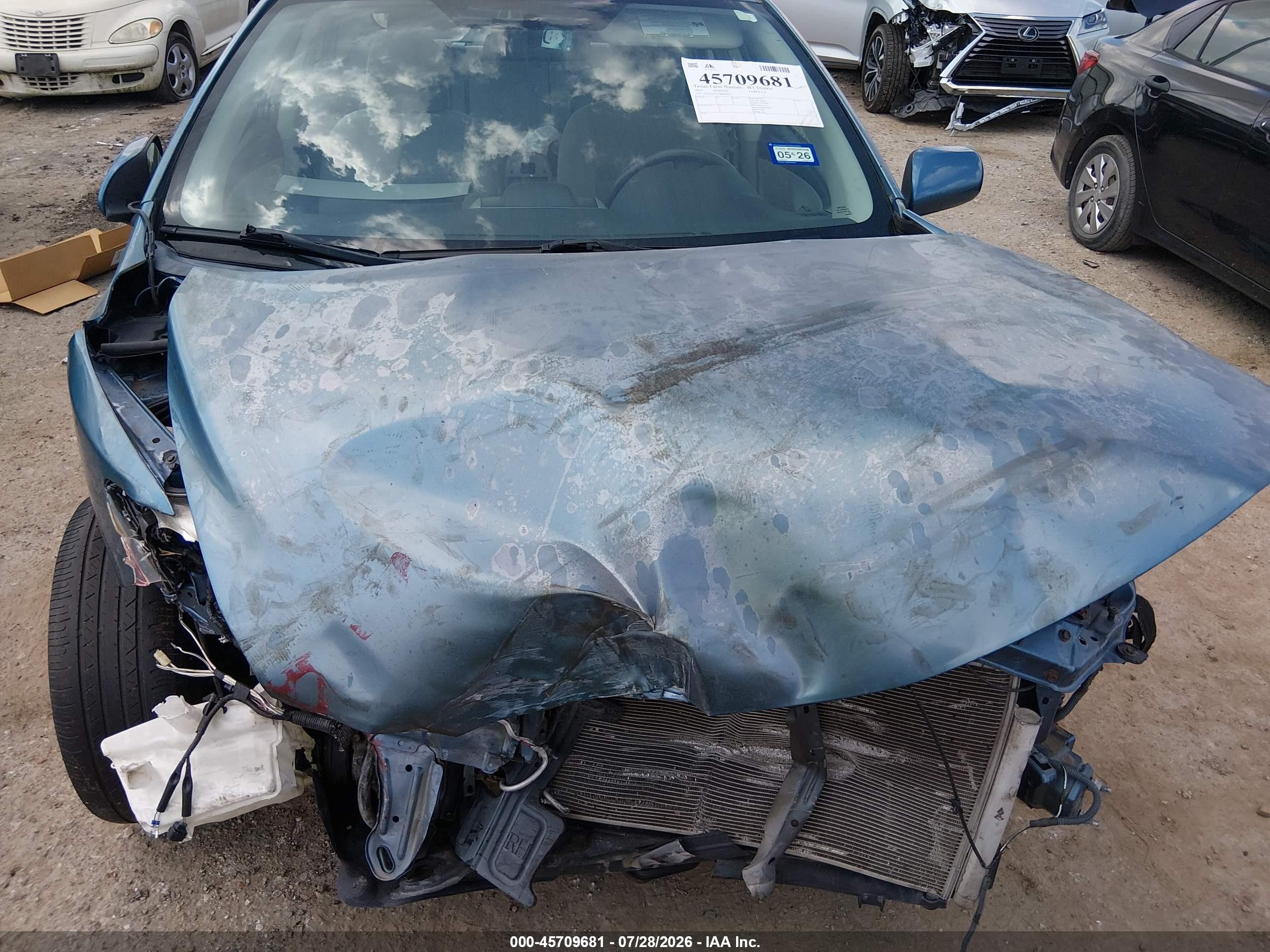 2013 Toyota Corolla Le Blue vin: 5YFBU4EE1DP087850