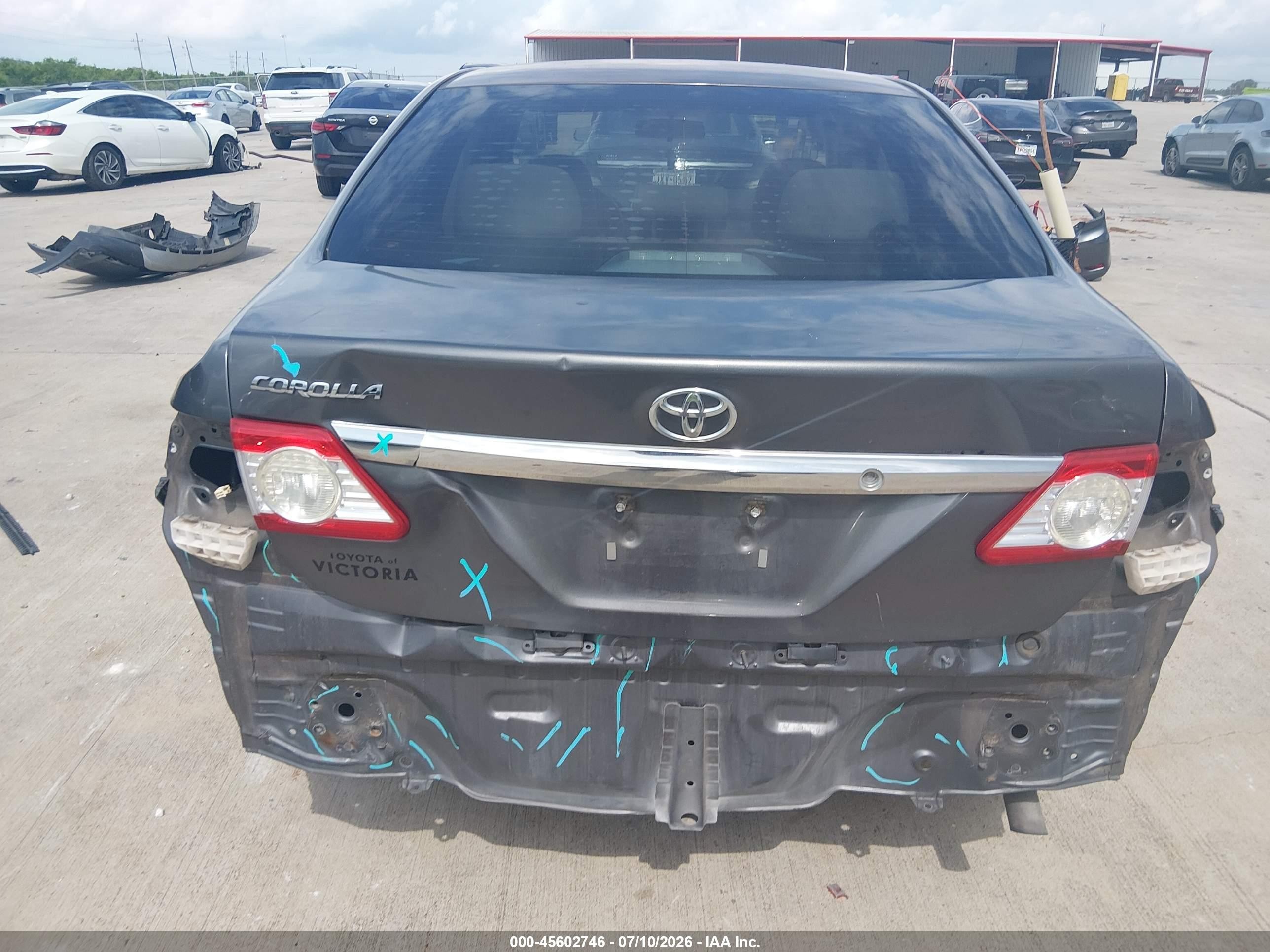 2013 Toyota Corolla L Gray vin: 5YFBU4EE1DP098251