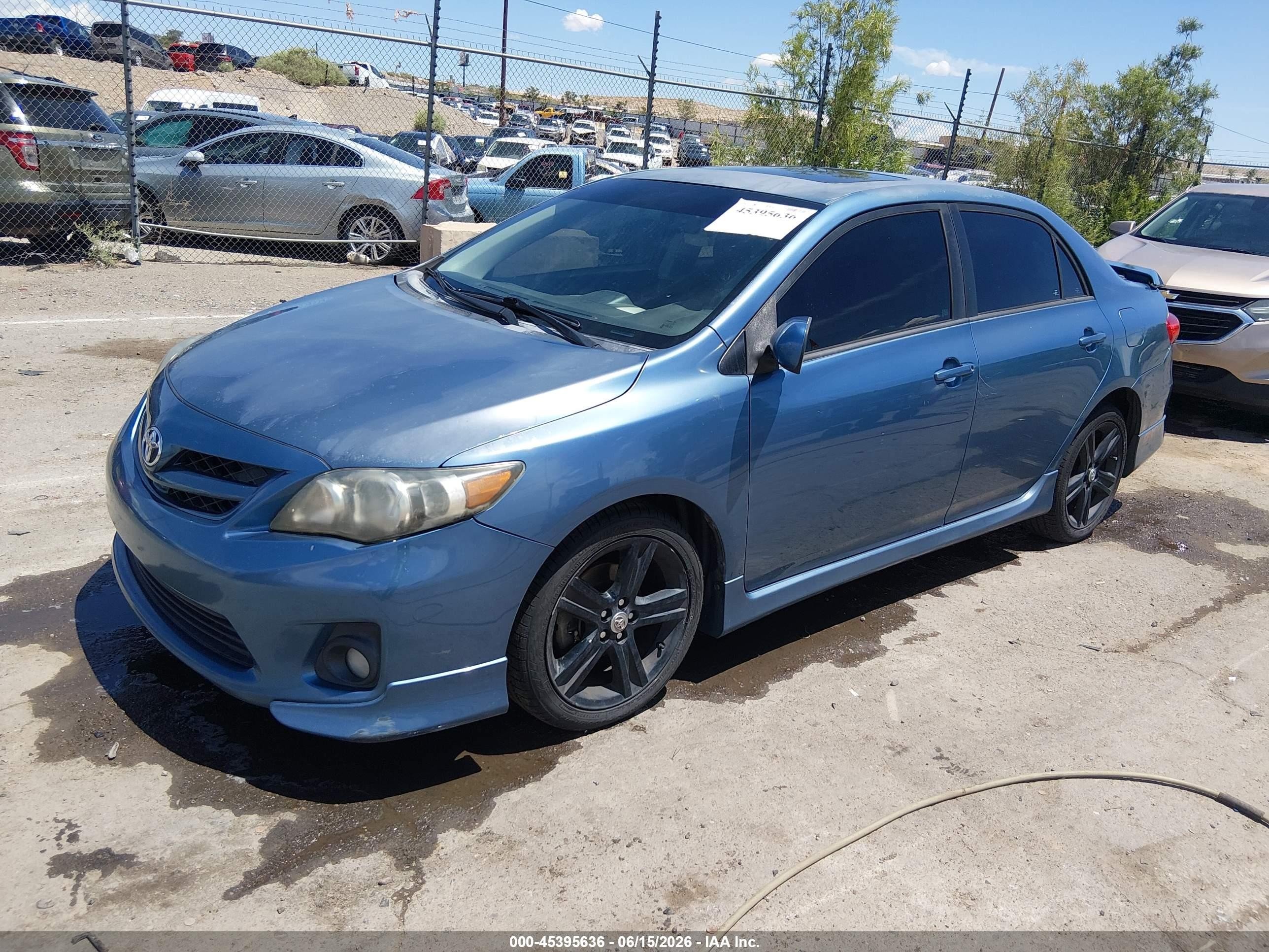 2013 Toyota Corolla S Blue vin: 5YFBU4EE1DP107479