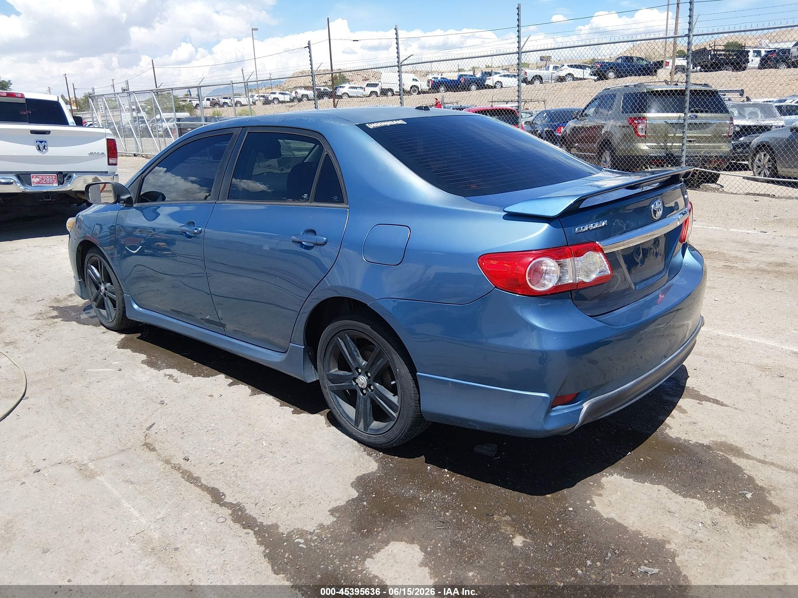 2013 Toyota Corolla S Blue vin: 5YFBU4EE1DP107479