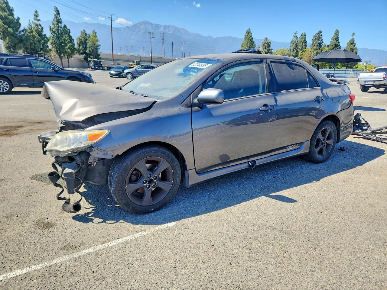 2013 Toyota Corolla S Gray vin: 5YFBU4EE1DP116828