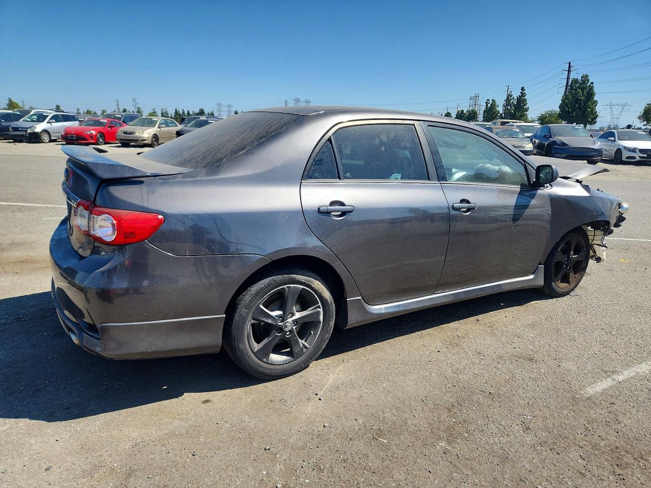 2013 Toyota Corolla S Gray vin: 5YFBU4EE1DP116828
