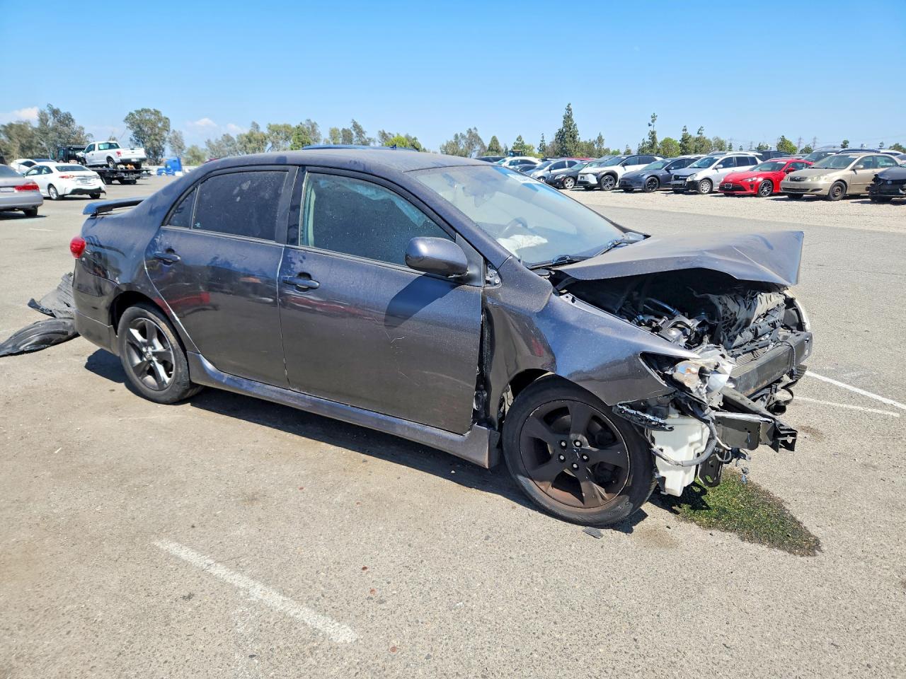 2013 Toyota Corolla S Gray vin: 5YFBU4EE1DP116828