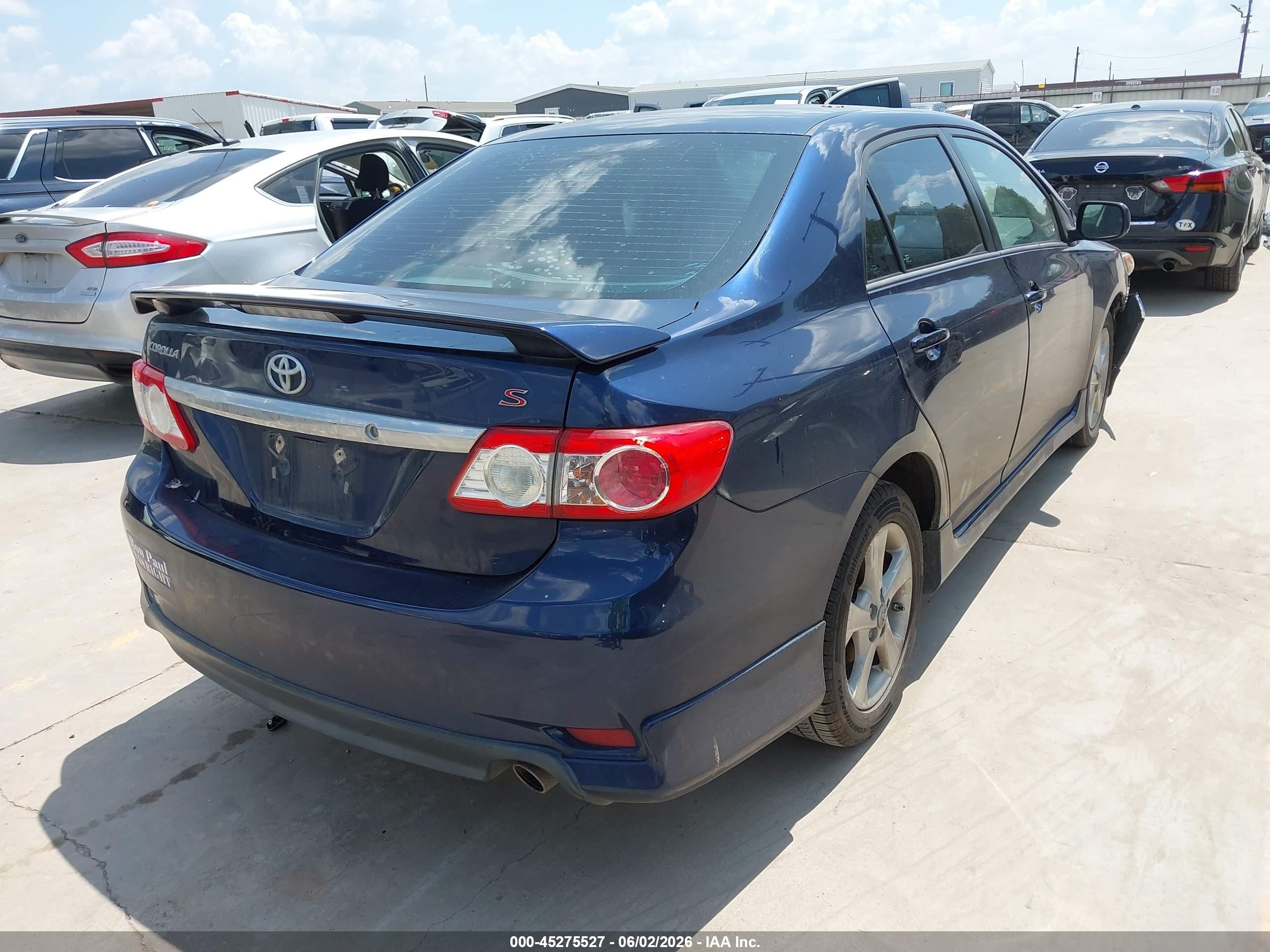 2013 Toyota Corolla S Blue vin: 5YFBU4EE1DP118935