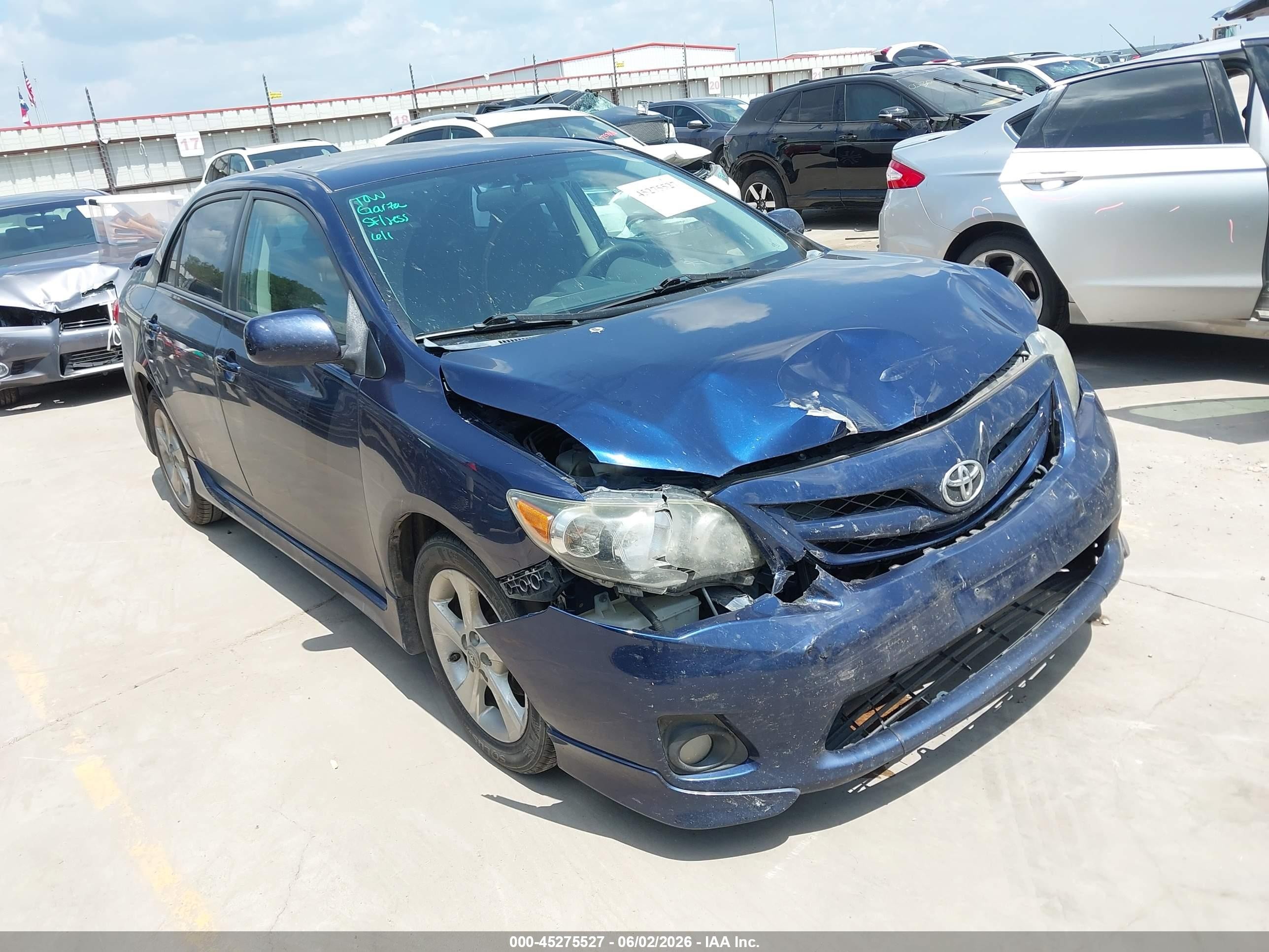 2013 Toyota Corolla S Blue vin: 5YFBU4EE1DP118935