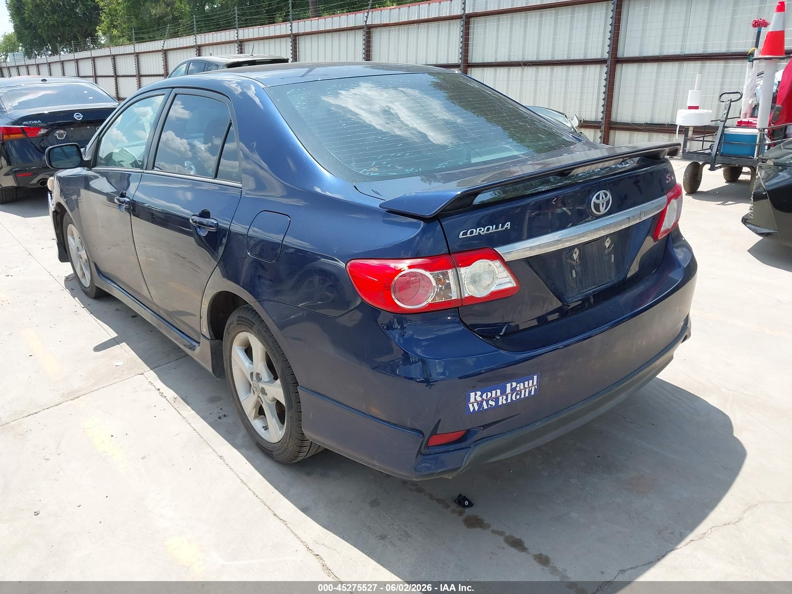 2013 Toyota Corolla S Blue vin: 5YFBU4EE1DP118935