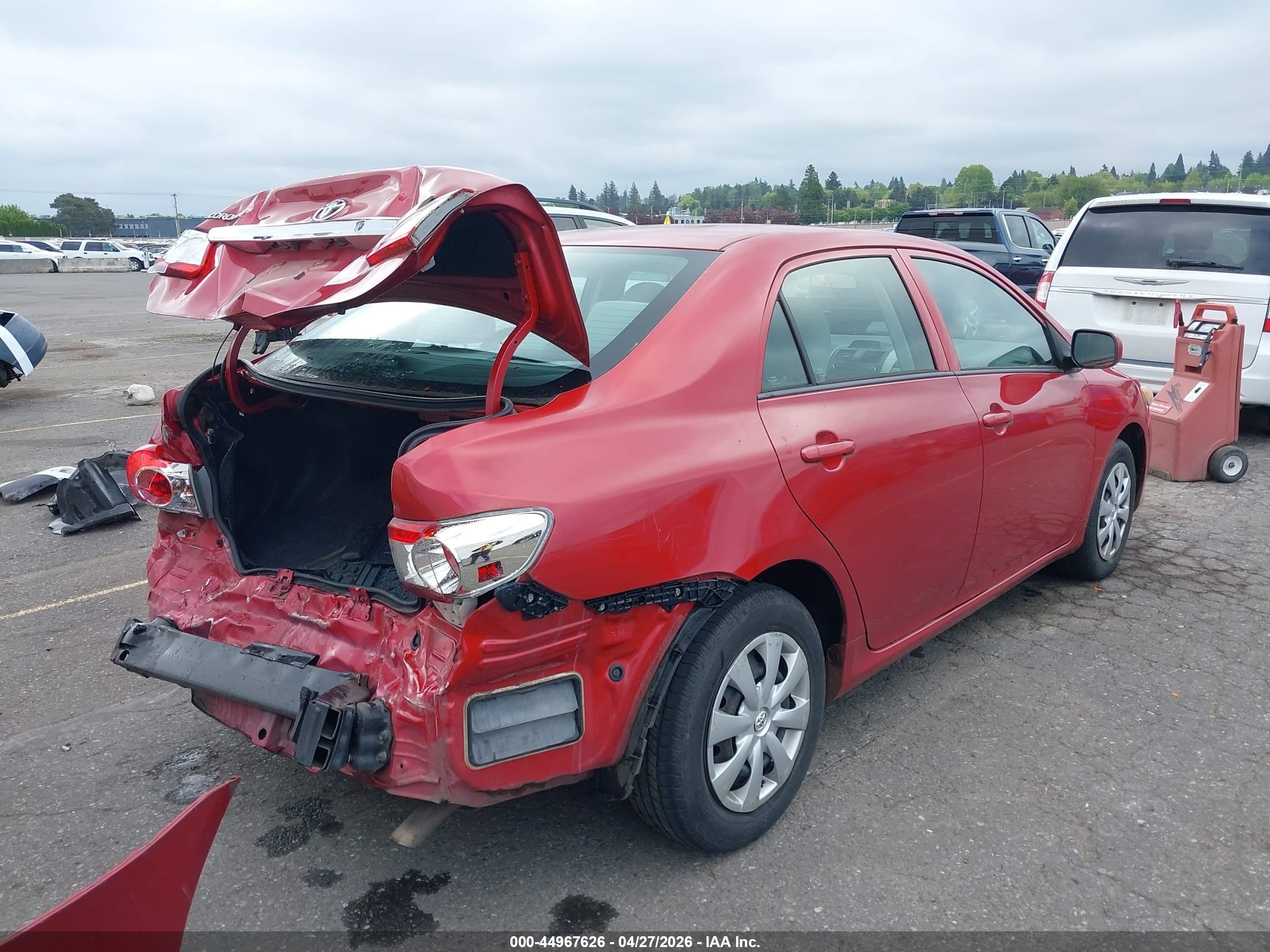 2013 Toyota Corolla L Red vin: 5YFBU4EE1DP130695